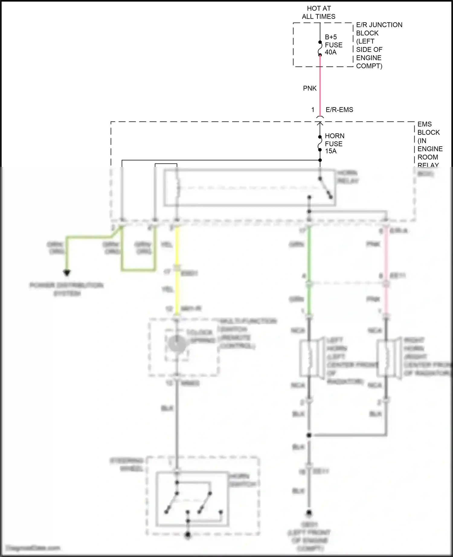 Wiring diagram clock- spring for Hyundai Azera II facelift (2014-2017) (11 of 13)