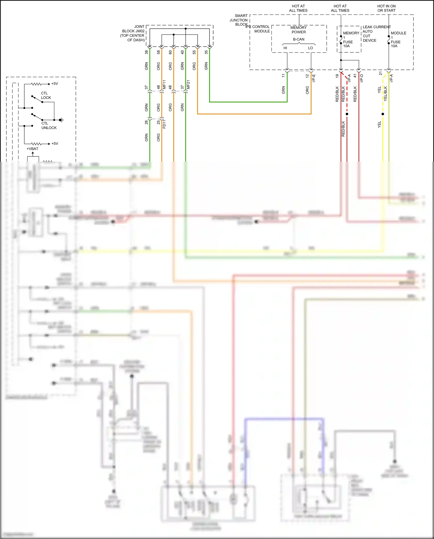 Wiring diagram ctl unlock for Hyundai Azera II facelift (2014-2017) (1 of 4)