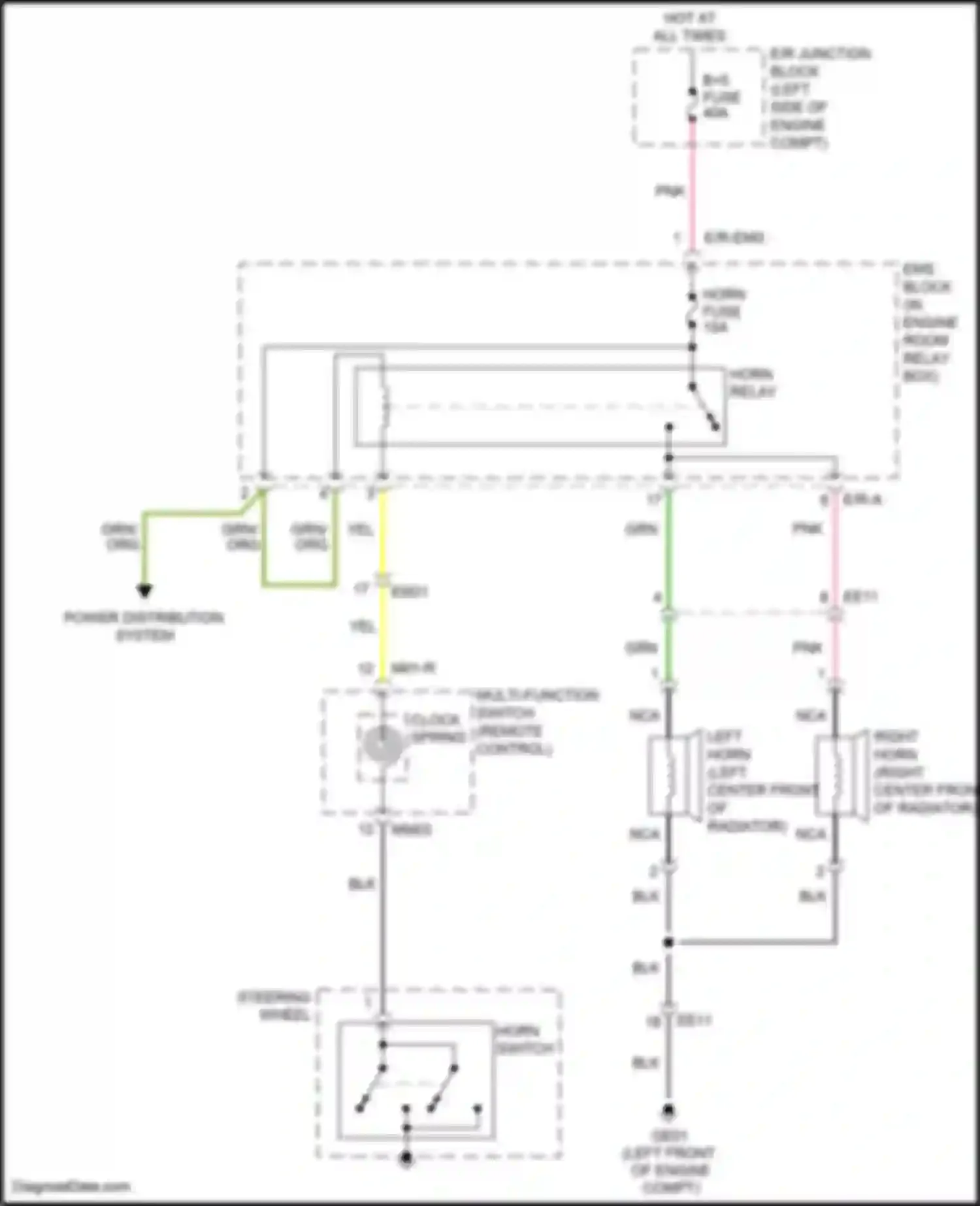 Wiring diagram ems block for Hyundai Azera II facelift (2014-2017) (4 of 8)