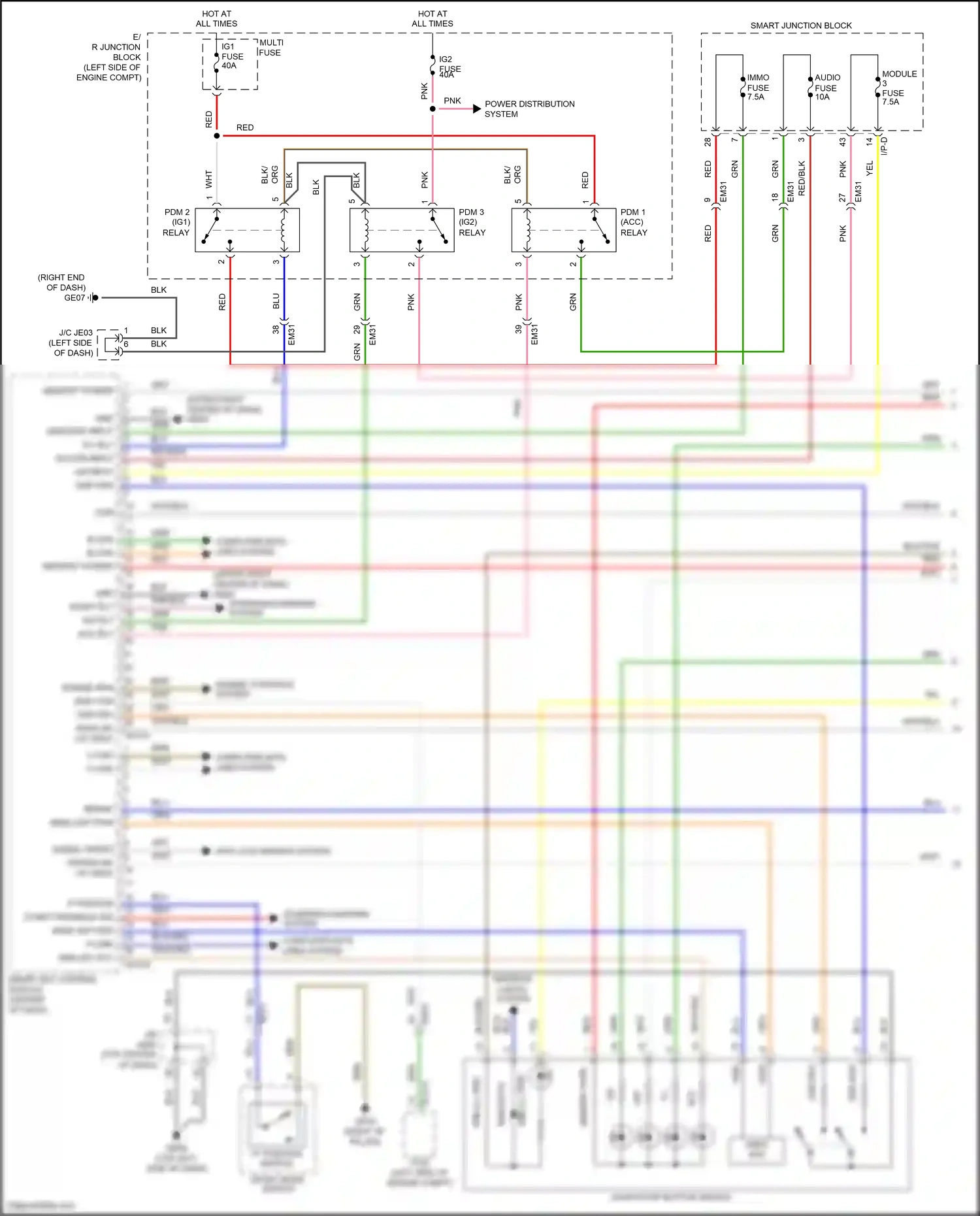Wiring diagram ems com for Hyundai Azera II facelift (2014-2017) (1 of 1)