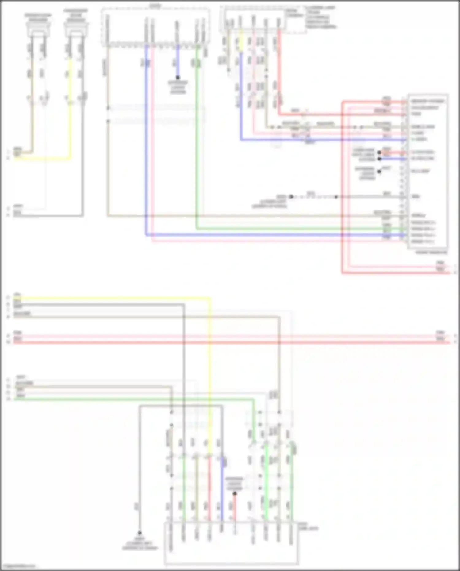 Wiring diagram front monitor for Hyundai Azera II facelift (2014-2017) (8 of 13)