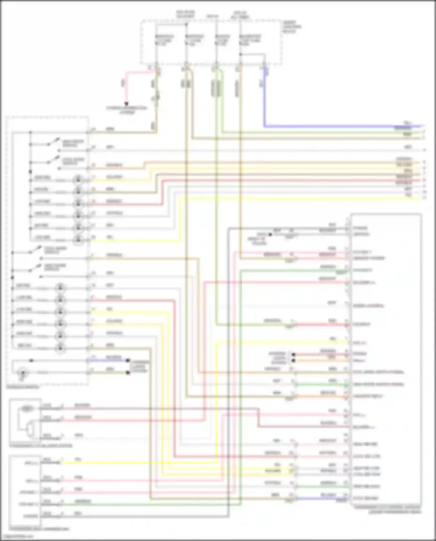 Wiring diagram heat mode switch signal for Hyundai Azera II facelift (2014-2017) (1 of 2)