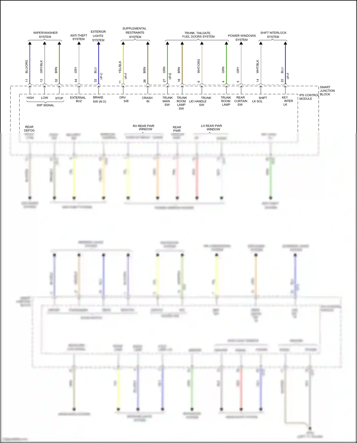 Wiring diagram i/p-e for Hyundai Azera II facelift (2014-2017) (2 of 44)
