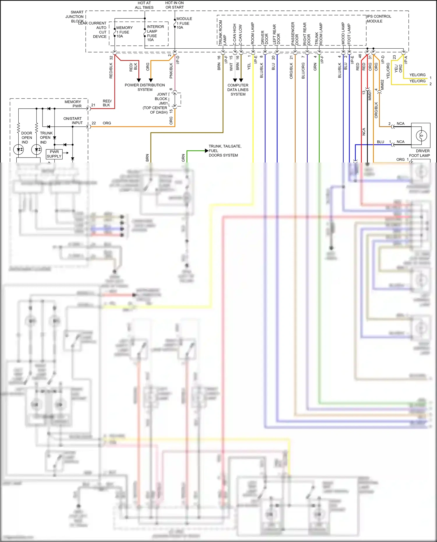 Wiring diagram i/p-e for Hyundai Azera II facelift (2014-2017) (21 of 44)
