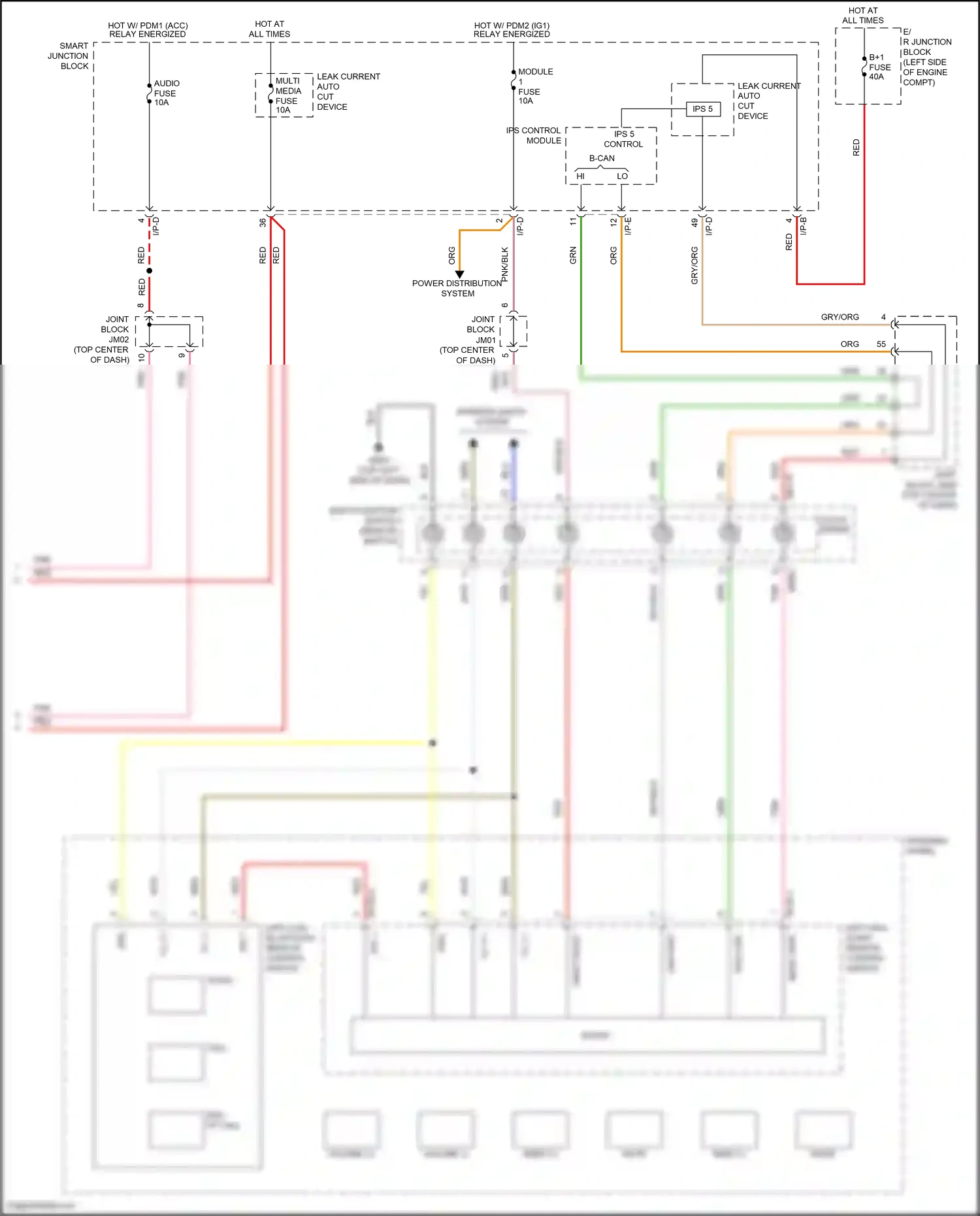Wiring diagram i/p-e for Hyundai Azera II facelift (2014-2017) (38 of 44)