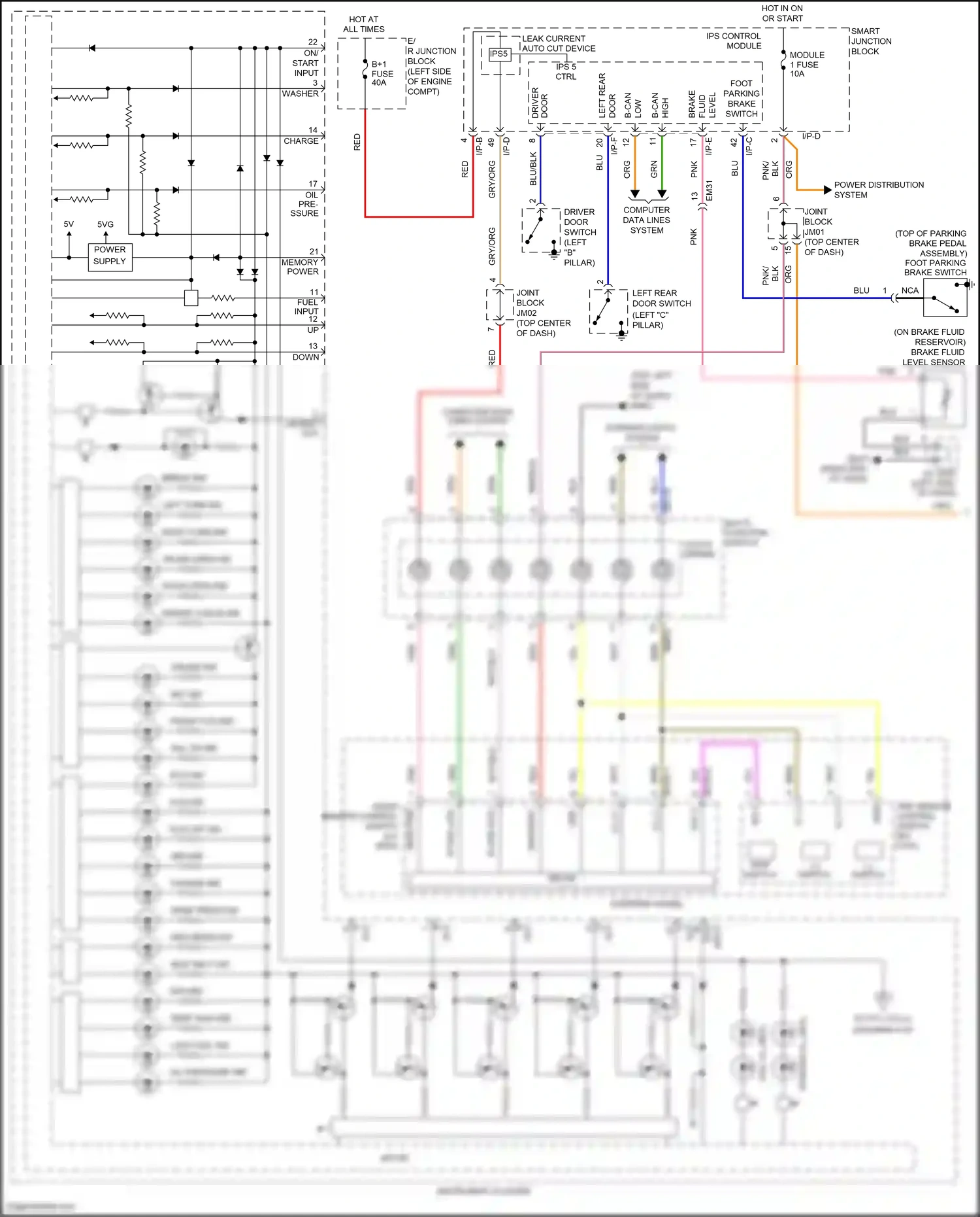 Wiring diagram i/p-e for Hyundai Azera II facelift (2014-2017) (31 of 44)
