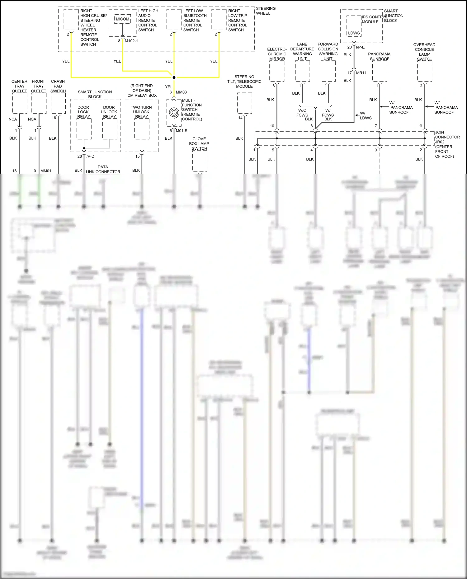 Wiring diagram i/p-e for Hyundai Azera II facelift (2014-2017) (5 of 44)
