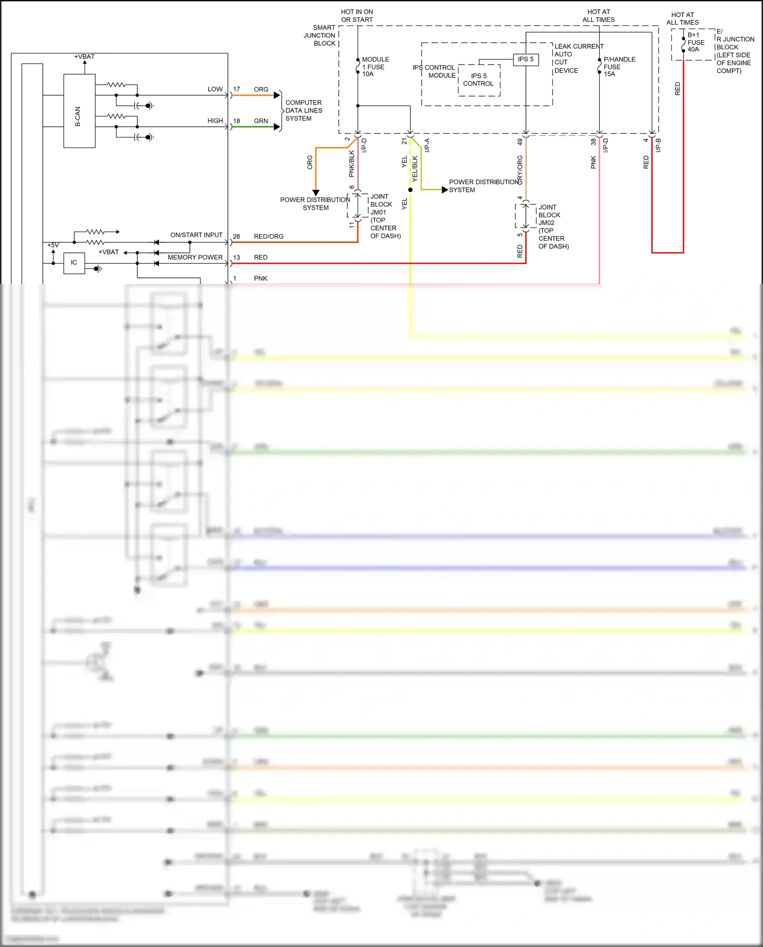 Wiring diagram ips 5 control for Hyundai Azera II facelift (2014-2017) (5 of 14)