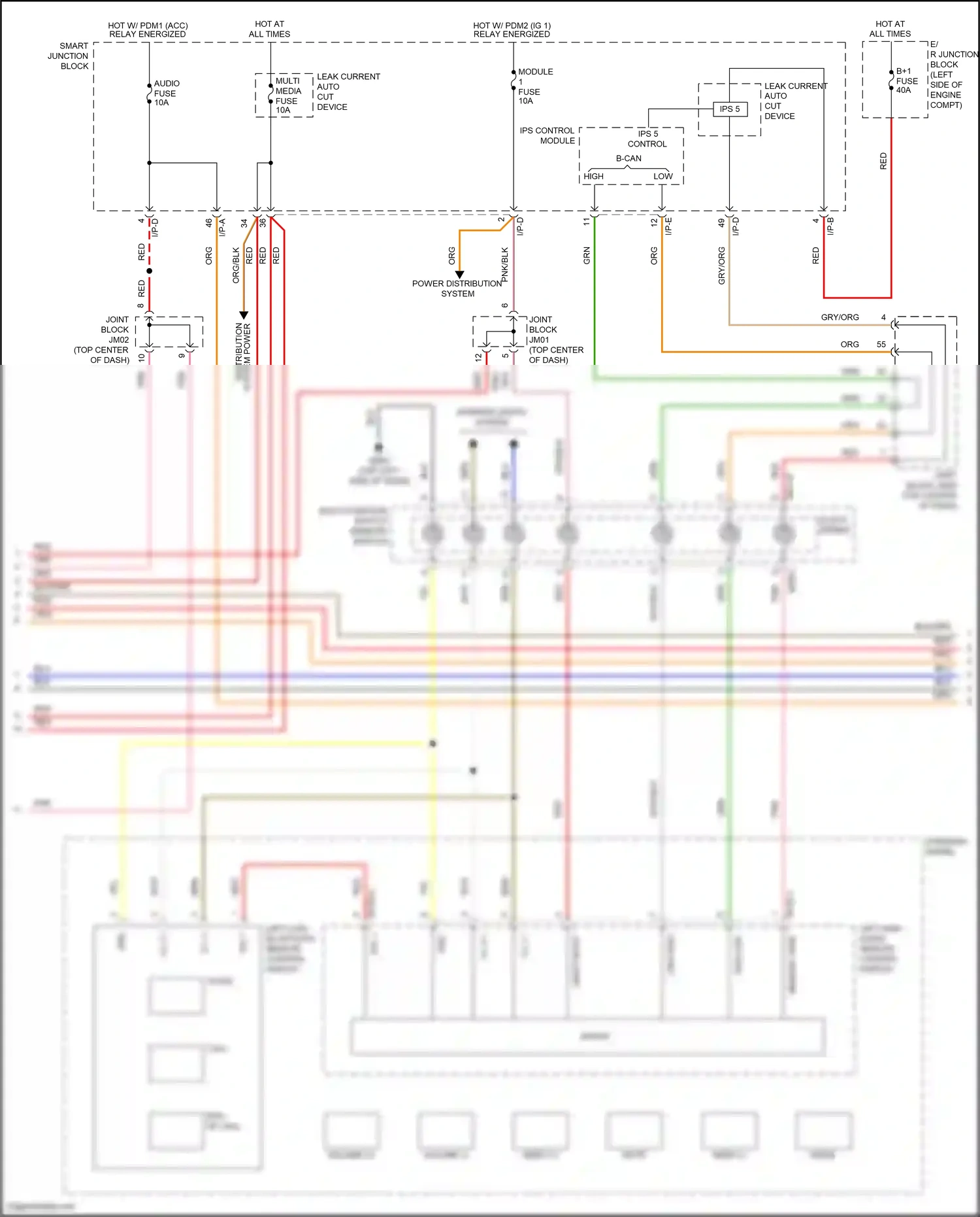 Wiring diagram ips 5 control for Hyundai Azera II facelift (2014-2017) (8 of 14)