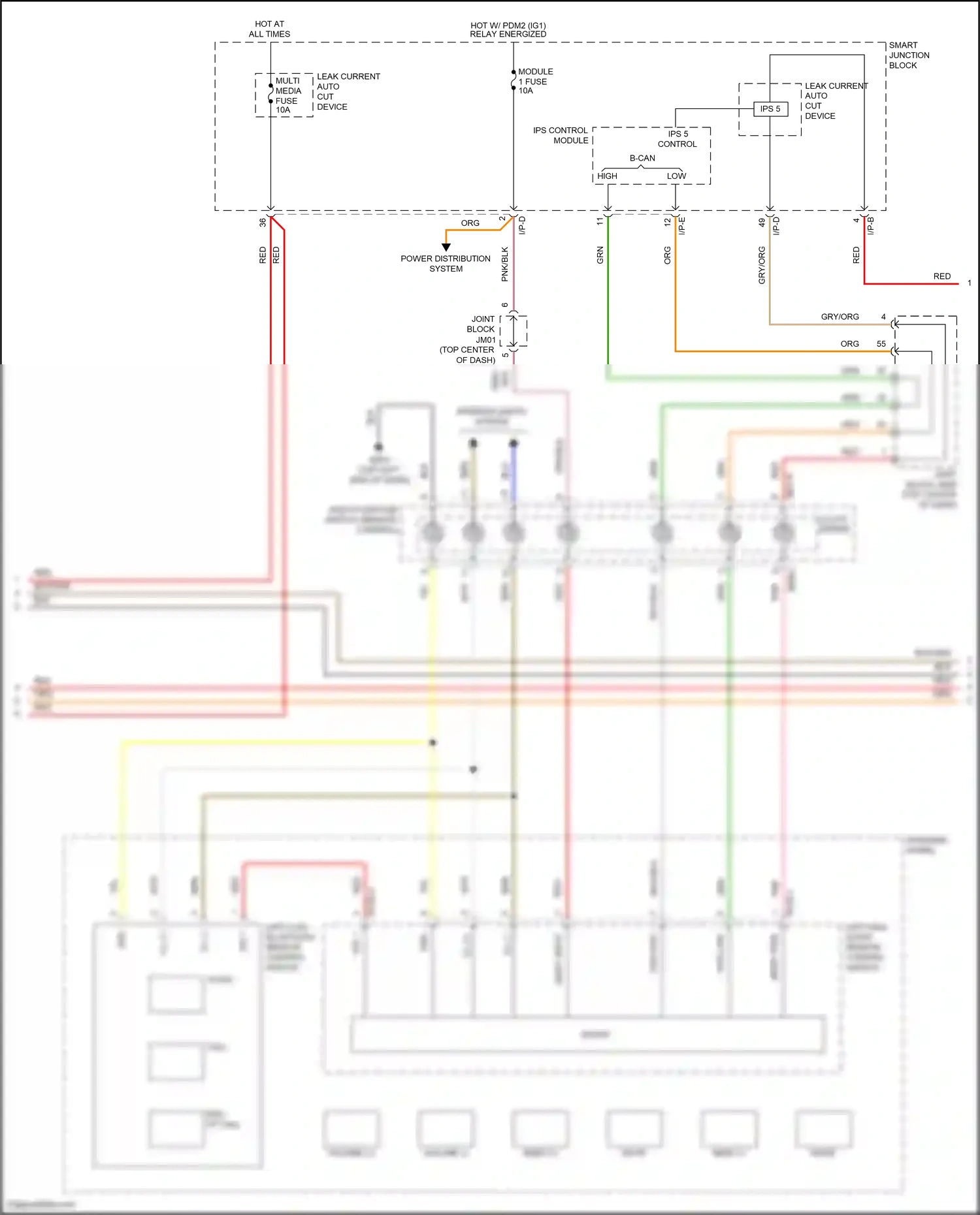 Wiring diagram ips 5 control for Hyundai Azera II facelift (2014-2017) (9 of 14)