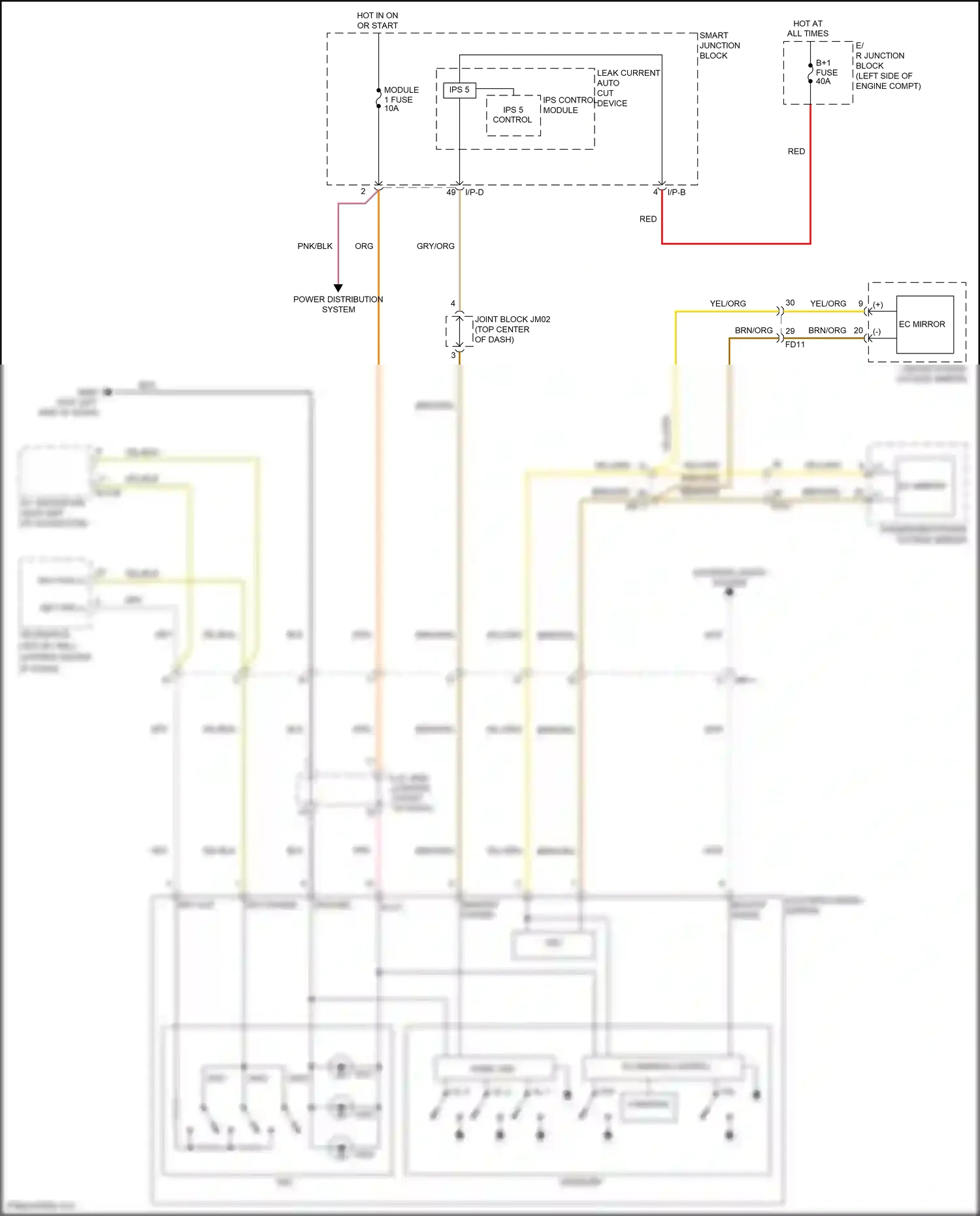 Wiring diagram ips 5 for Hyundai Azera II facelift (2014-2017) (9 of 17)