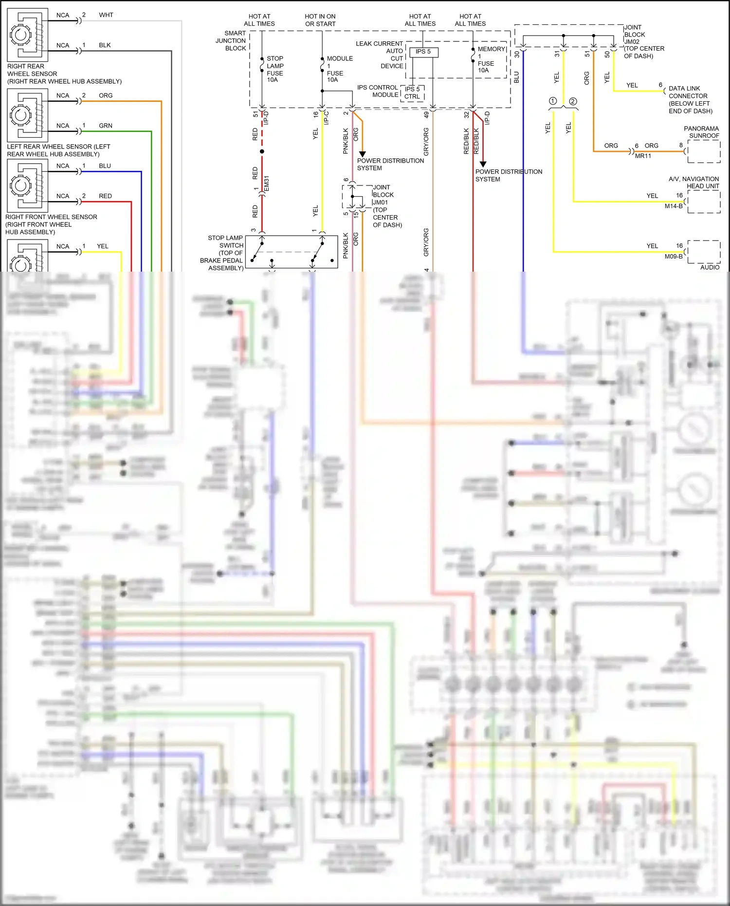 Wiring diagram ips 5 for Hyundai Azera II facelift (2014-2017) (2 of 17)