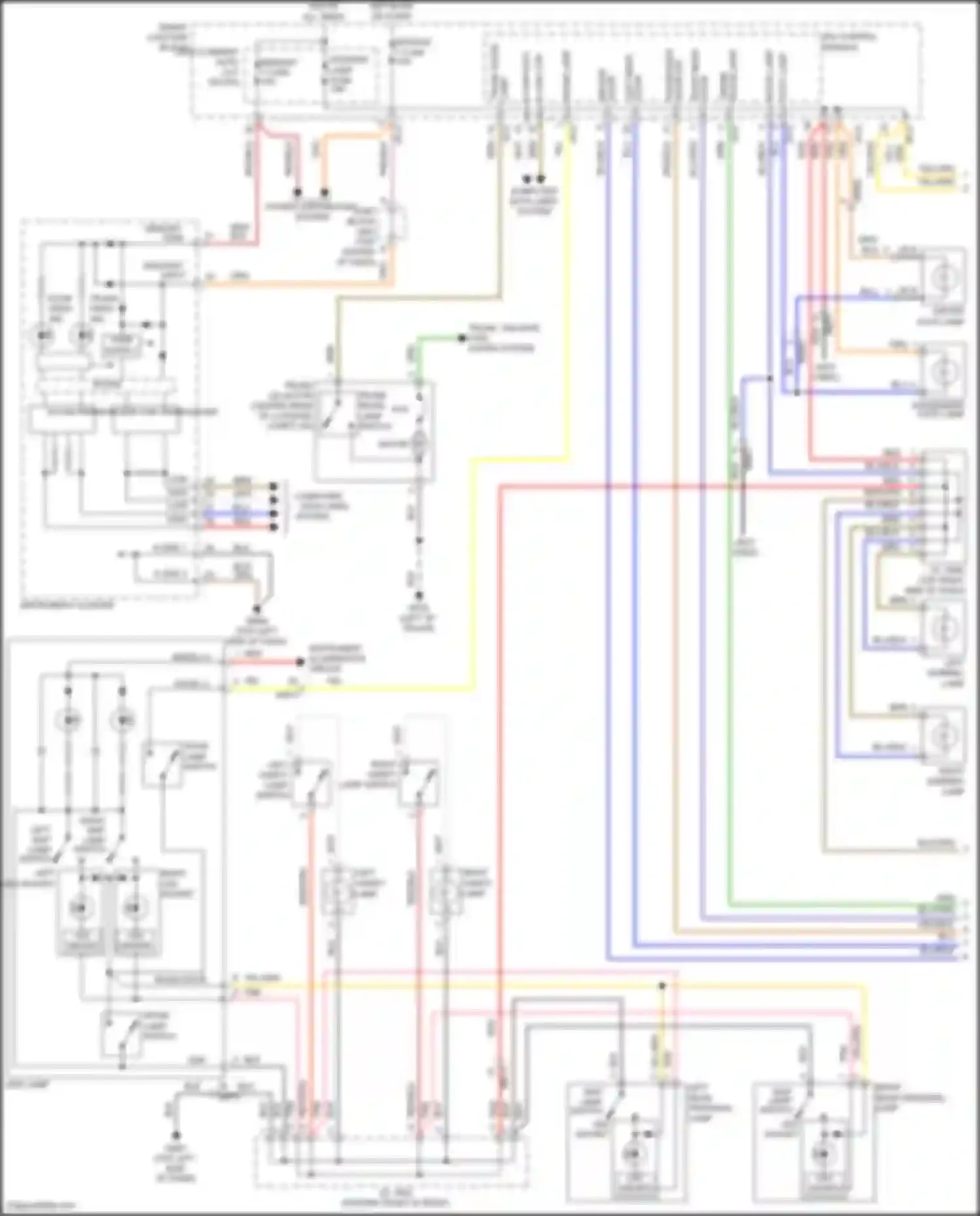 Wiring diagram led socket for Hyundai Azera II facelift (2014-2017) (1 of 1)
