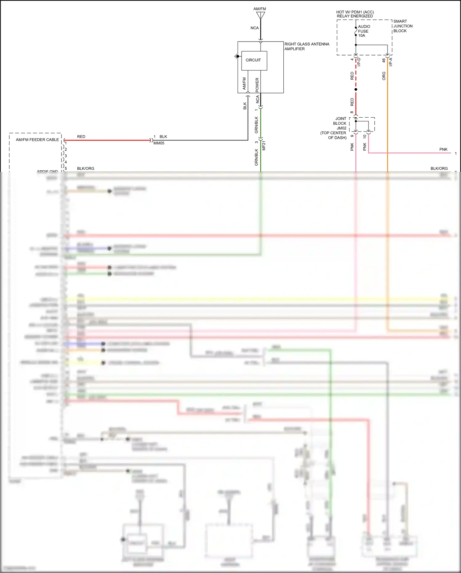Wiring diagram mic shield for Hyundai Azera II facelift (2014-2017) (2 of 2)