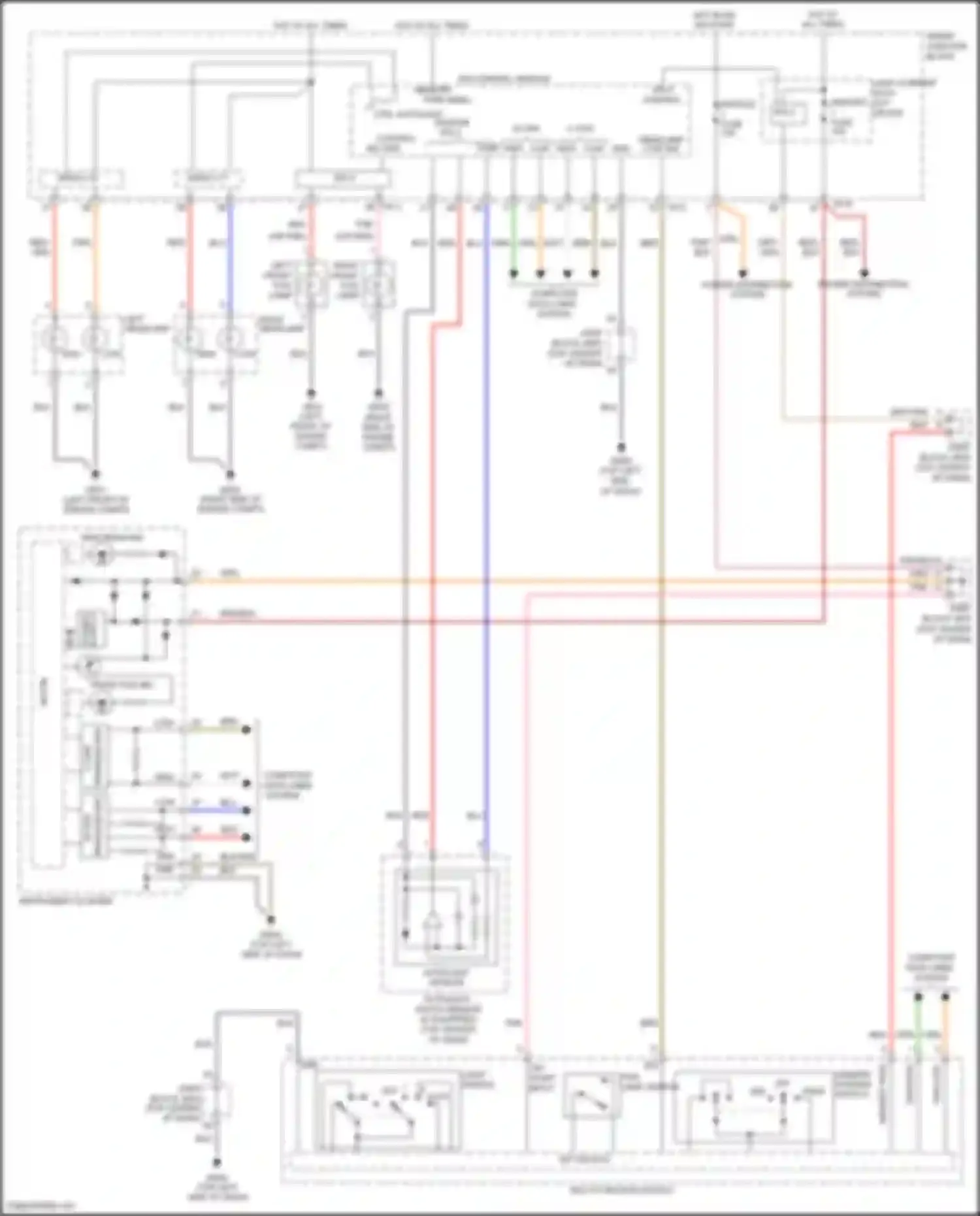Wiring diagram multi- function switch for Hyundai Azera II facelift (2014-2017) (5 of 13)