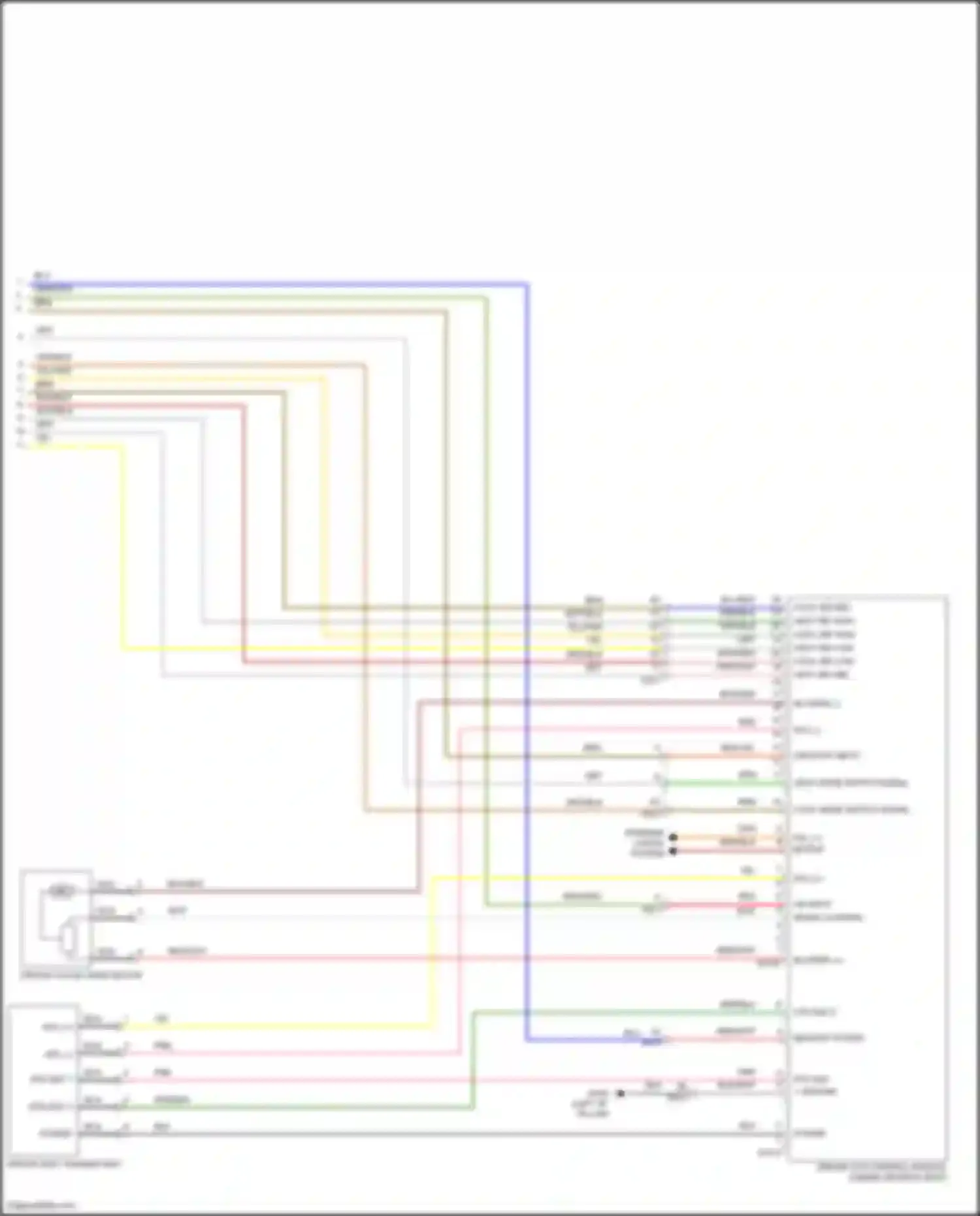 Wiring diagram on input for Hyundai Azera II facelift (2014-2017) (2 of 6)
