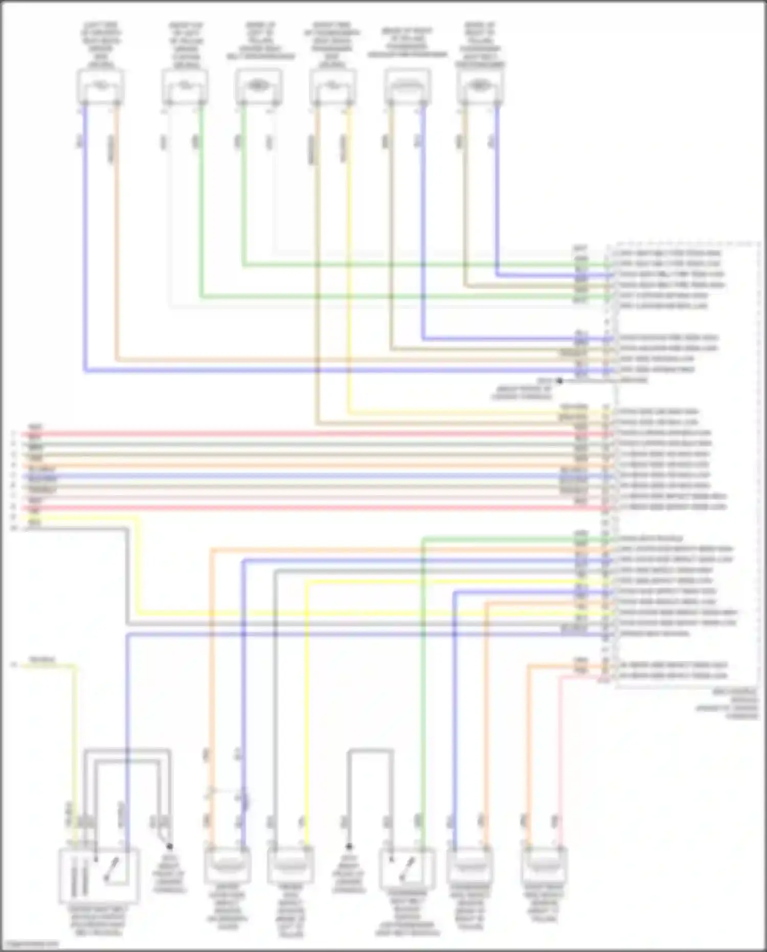 Wiring diagram srs control module for Hyundai Azera II facelift (2014-2017) (7 of 7)