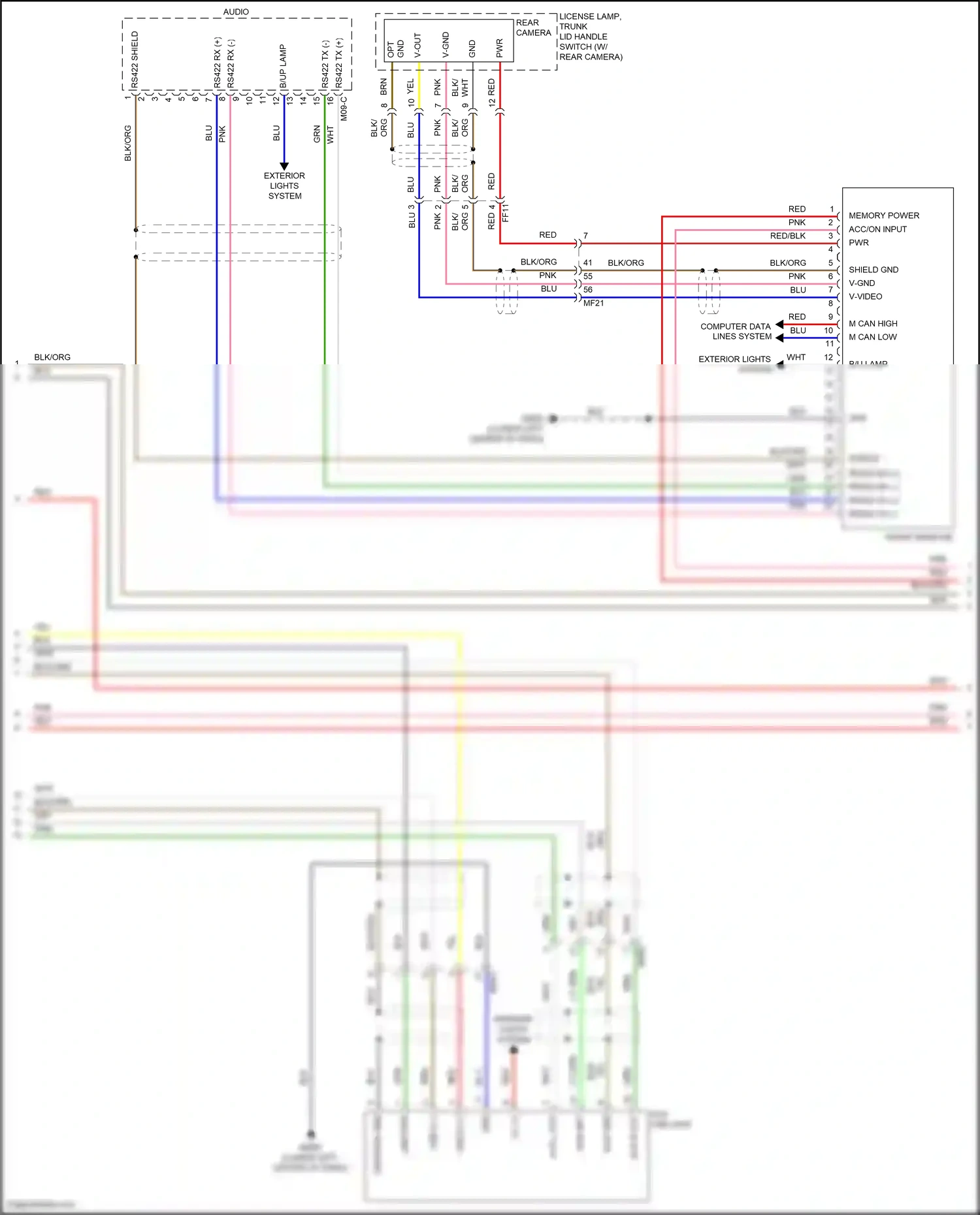 Wiring diagram usb d- for Hyundai Azera II facelift (2014-2017) (5 of 7)