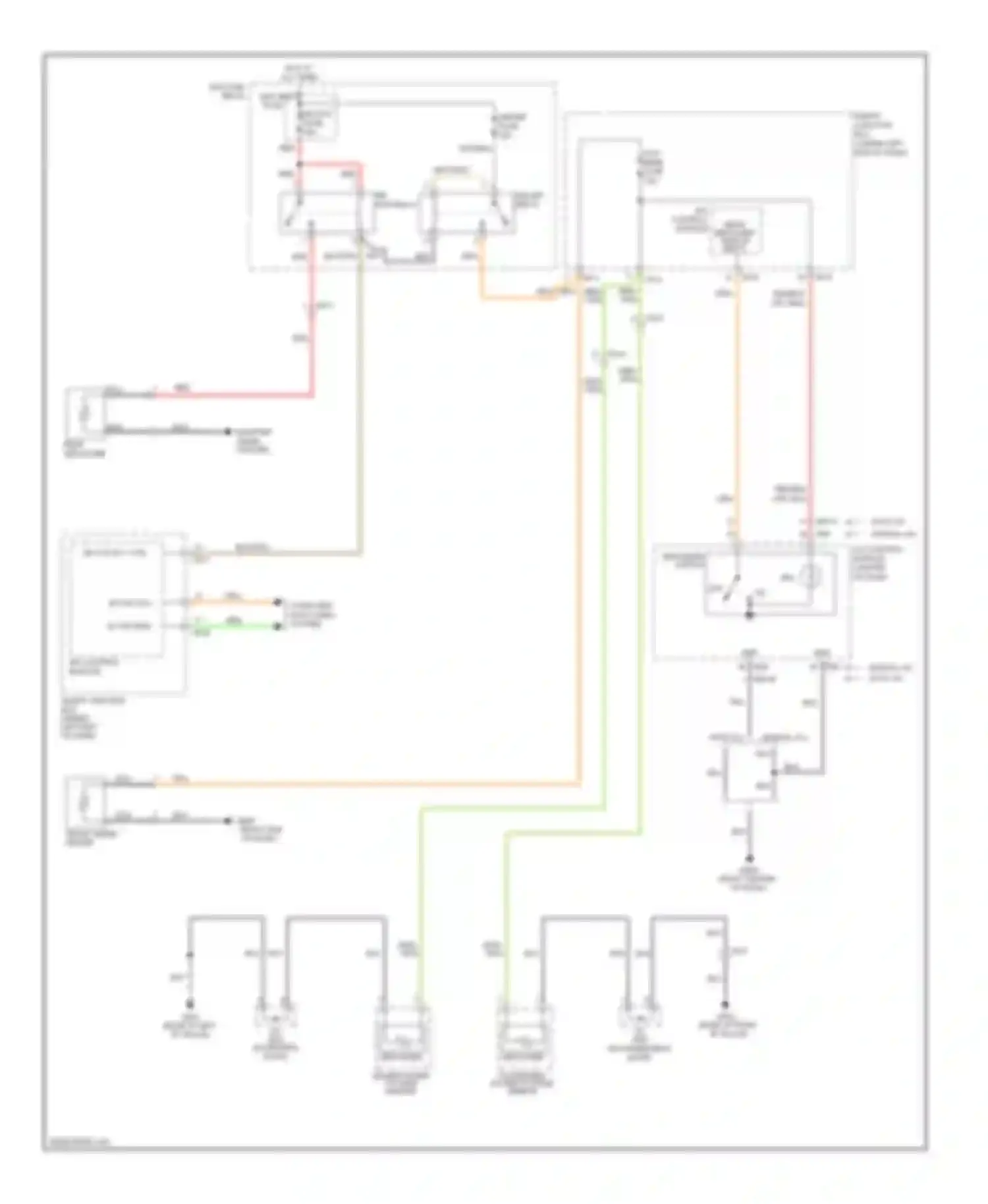 Azera Hyundai II (2011-2014): Defoggers circuit, without auto defogger