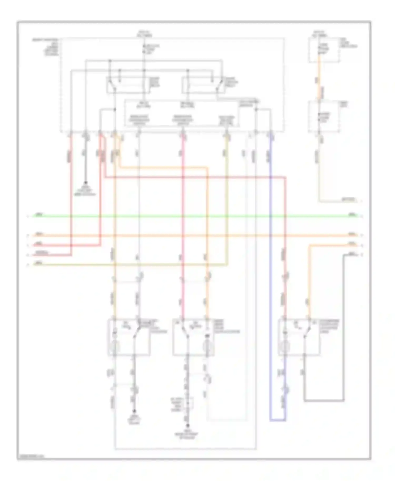 Azera Hyundai II (2011-2014): Power door locks circuit (2 of 4)