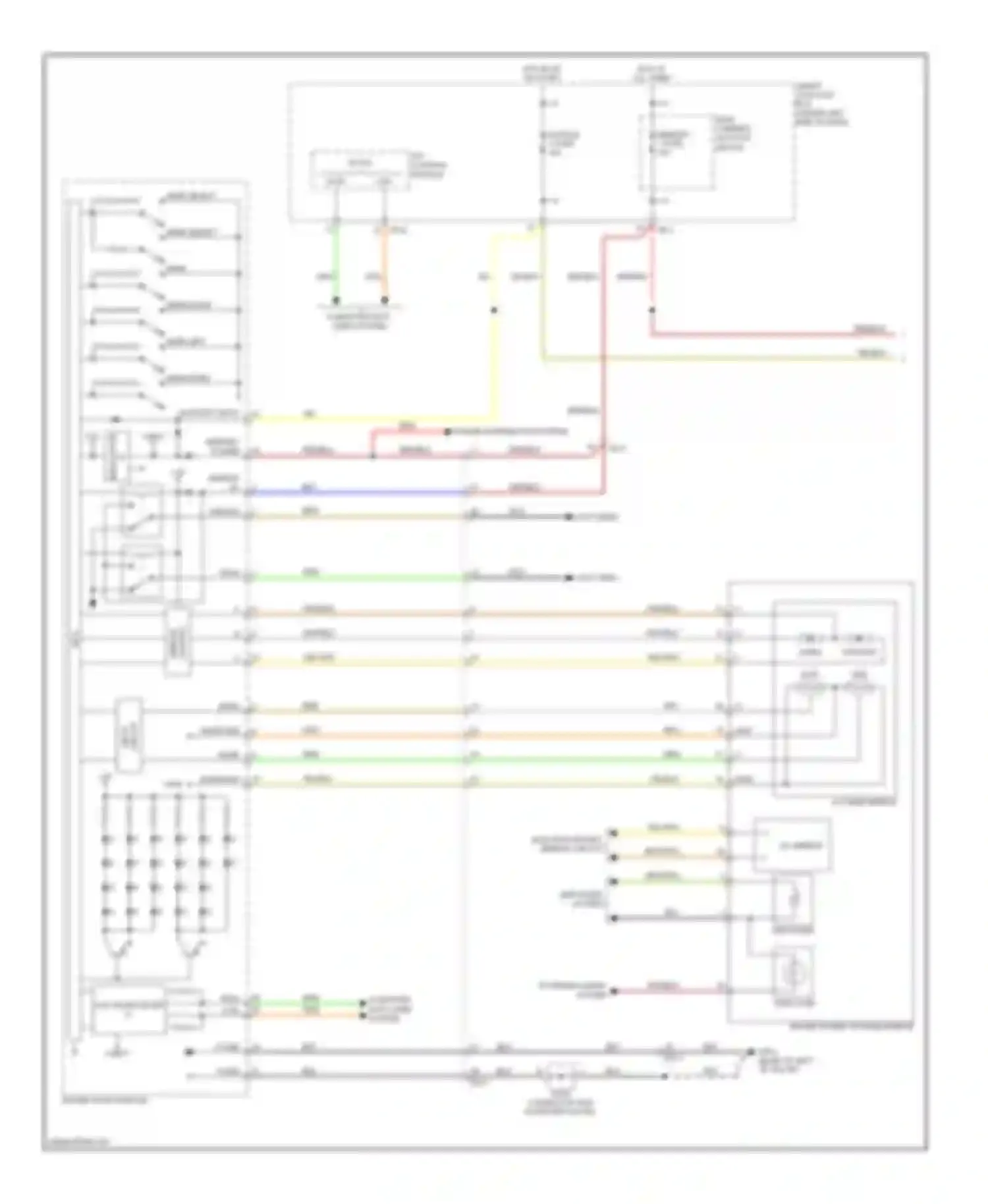 Azera Hyundai II (2011-2014): Power mirrors circuit (1 of 2)