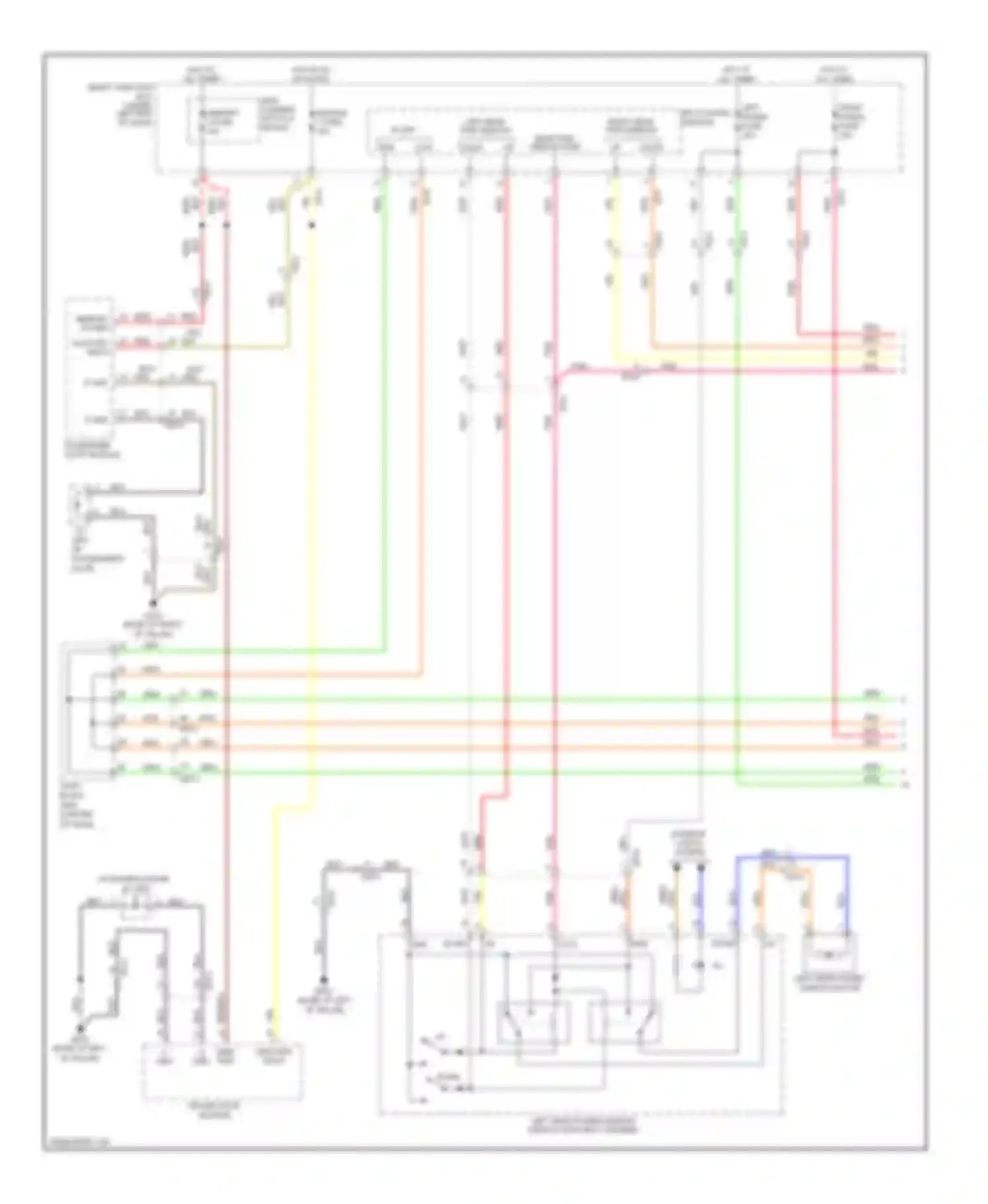 Azera Hyundai II (2011-2014): Power windows circuit (1 of 2)