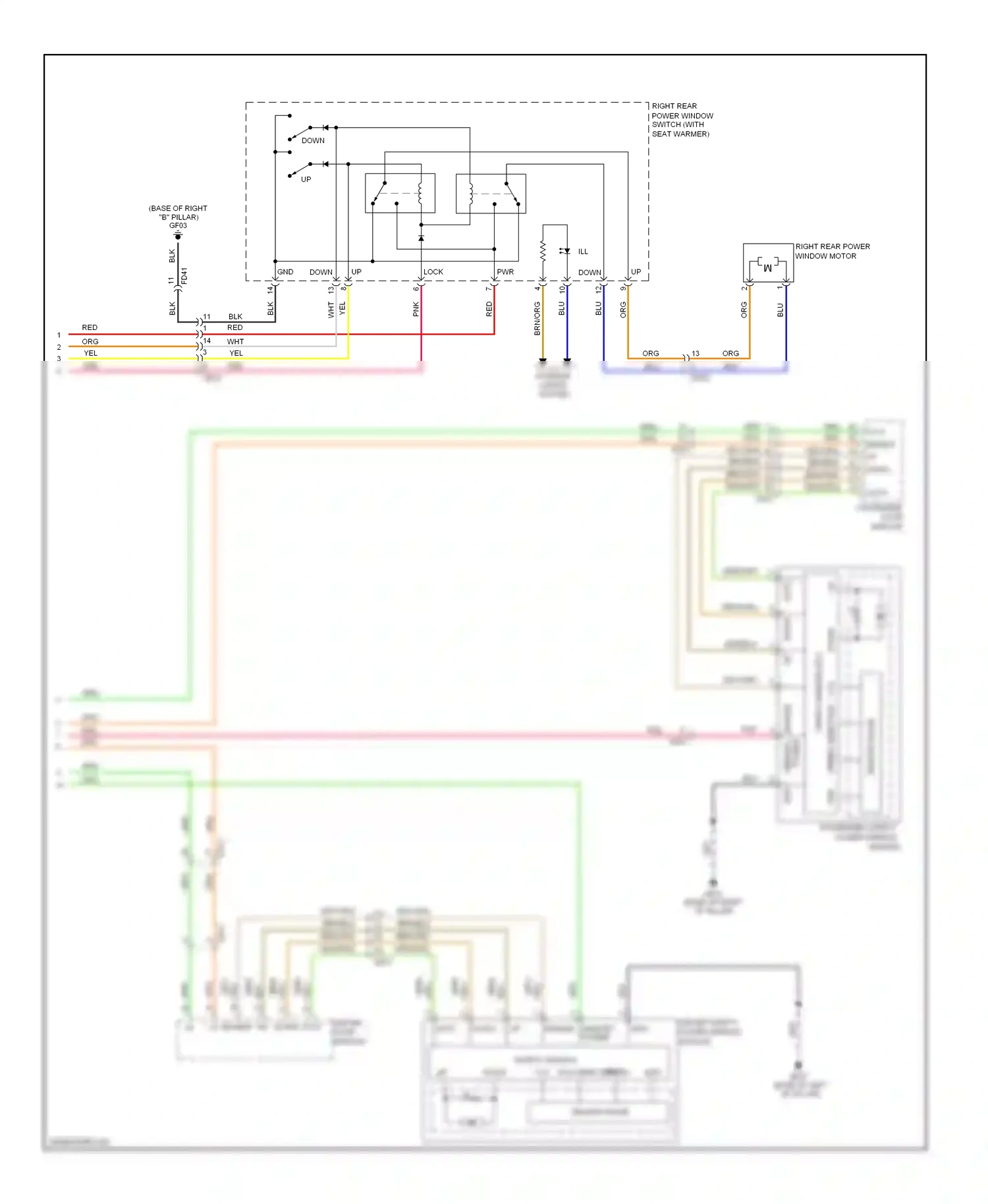Wiring diagram auto down for Hyundai Azera II (2011-2014) (1 of 1)