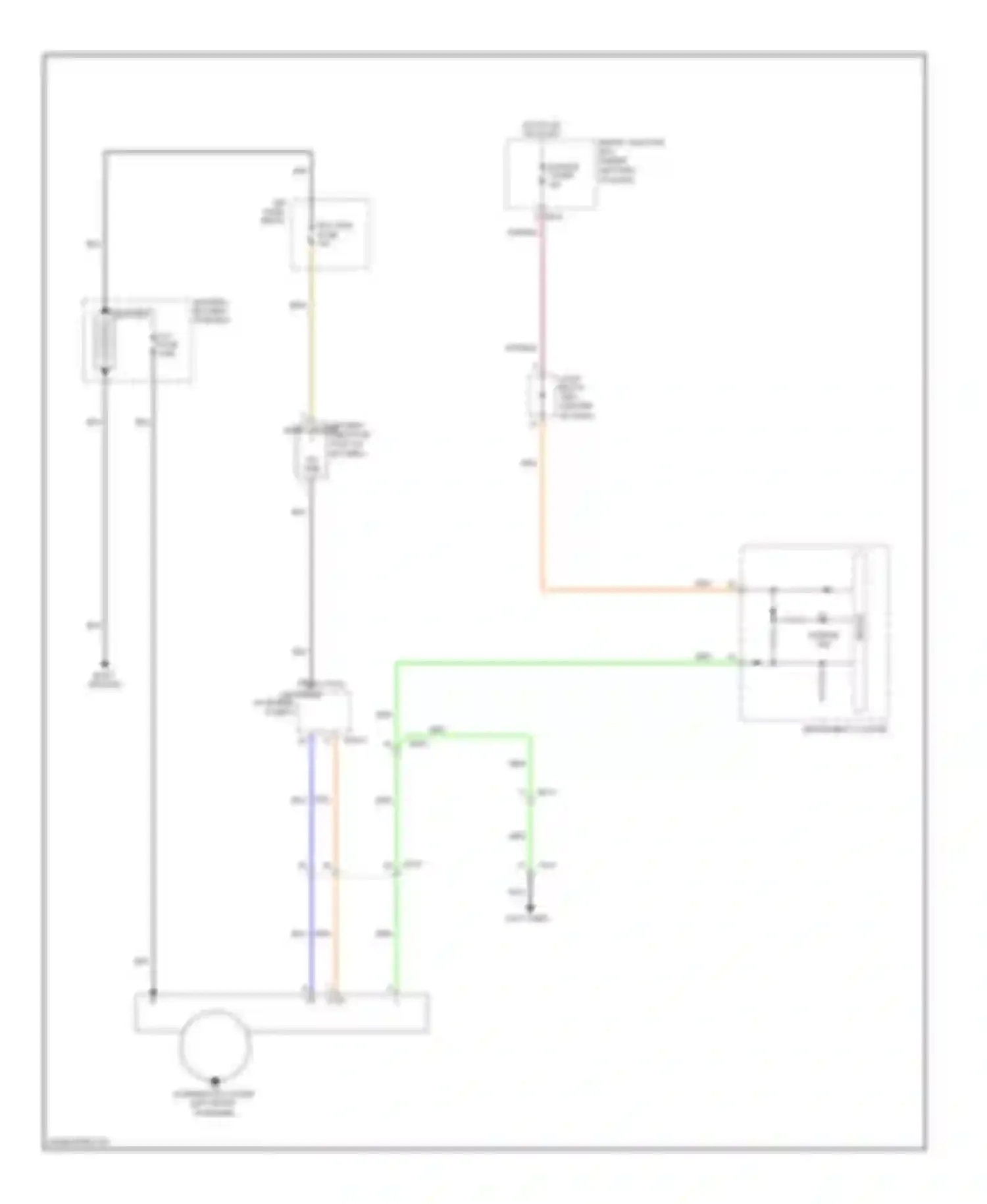 Wiring diagram battery, battery fuse box for Hyundai Azera II (2011-2014) (1 of 4)