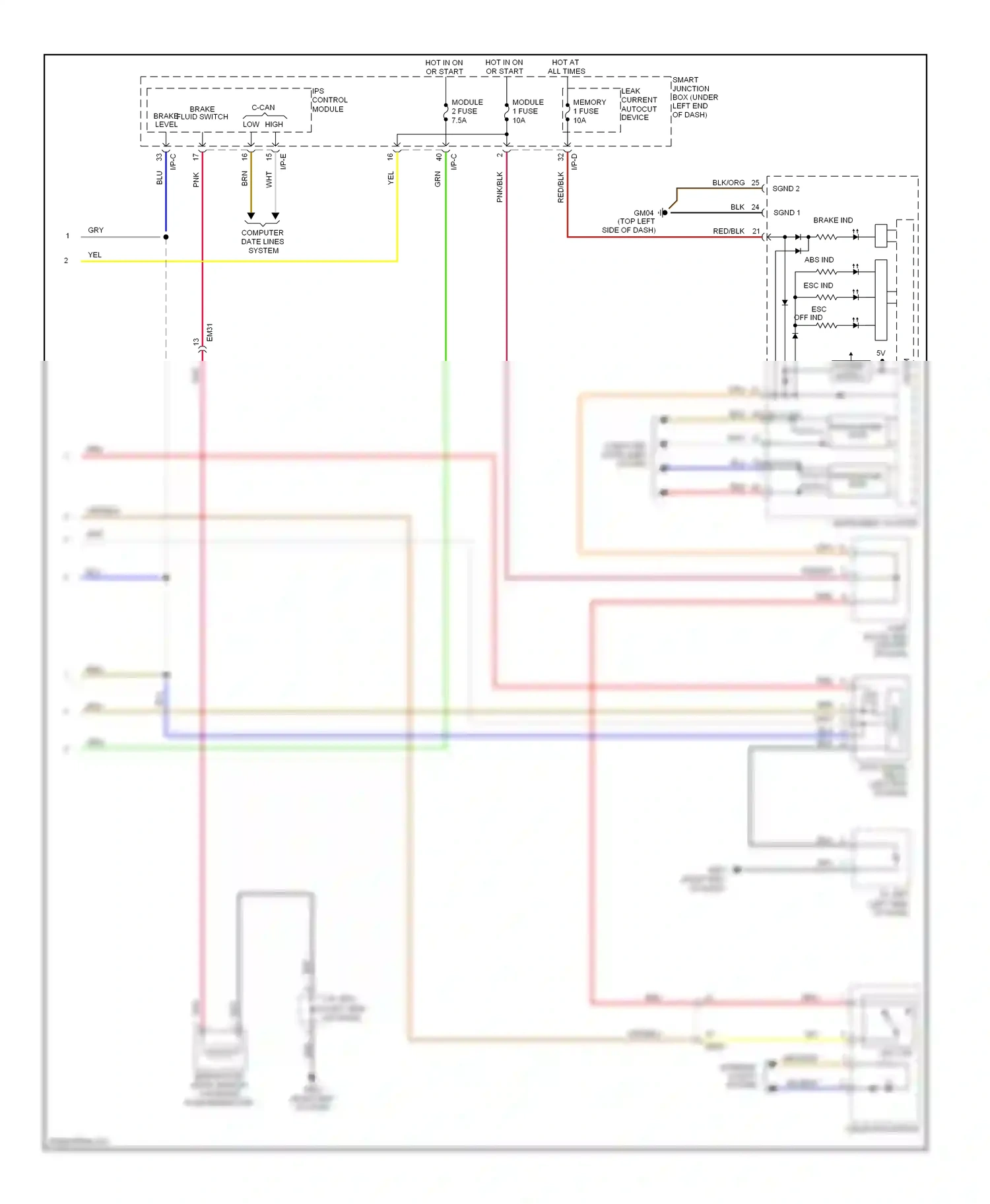 Wiring diagram blu for Hyundai Azera II (2011-2014) (2 of 89)