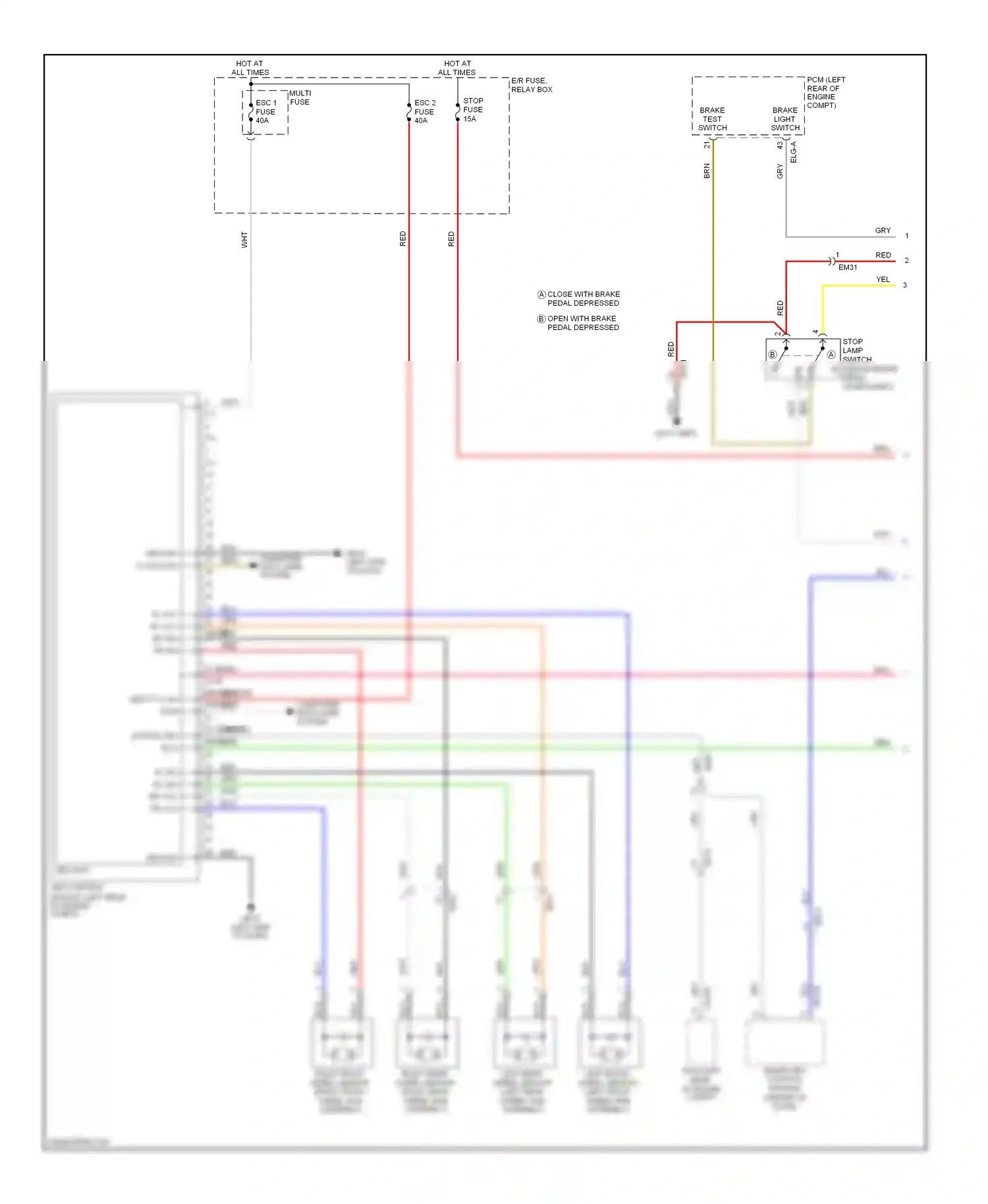Wiring diagram compt) brake light switch for Hyundai Azera II (2011-2014) (2 of 2)