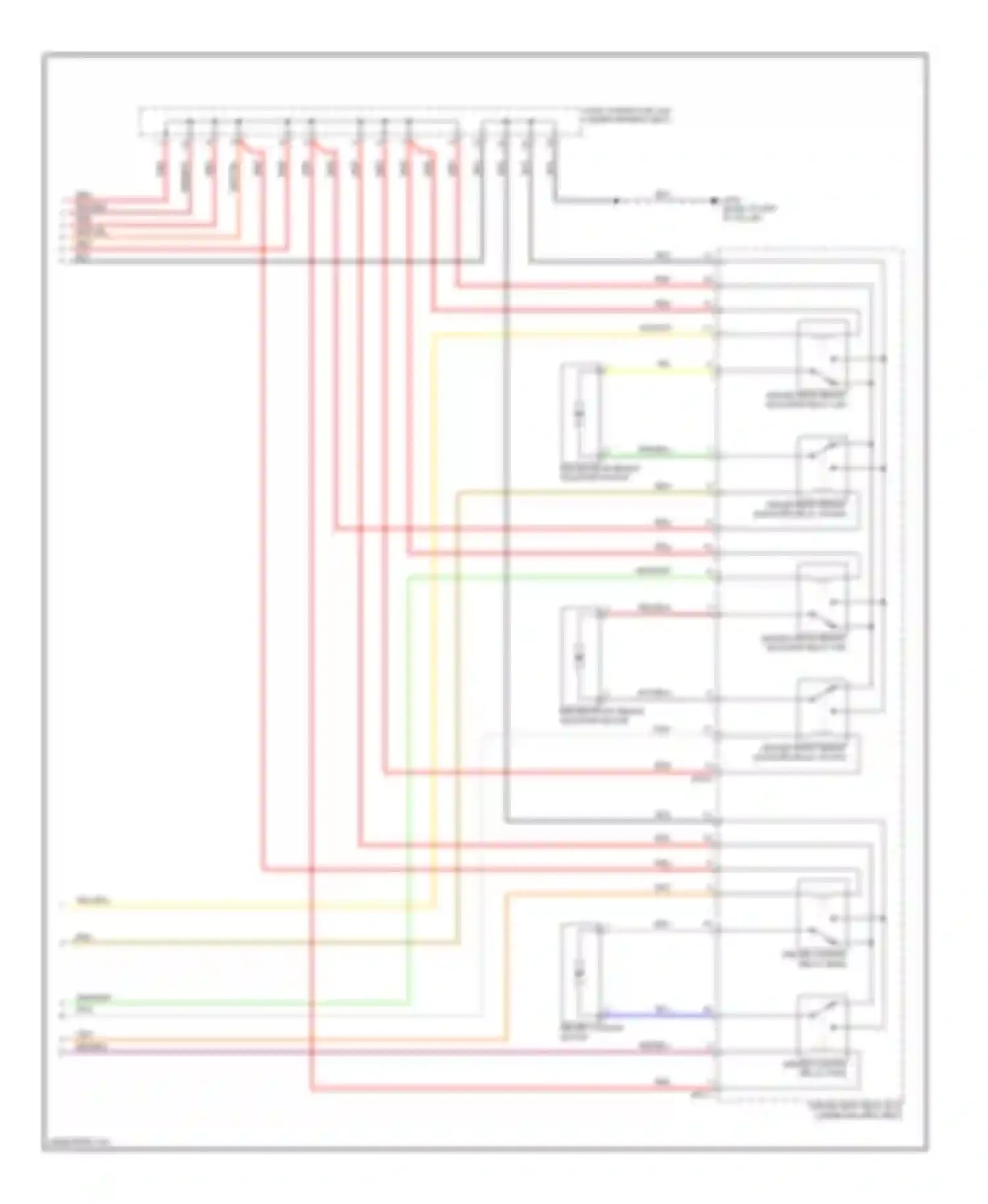 Wiring diagram driver front height adjuster motor for Hyundai Azera II (2011-2014) (1 of 2)