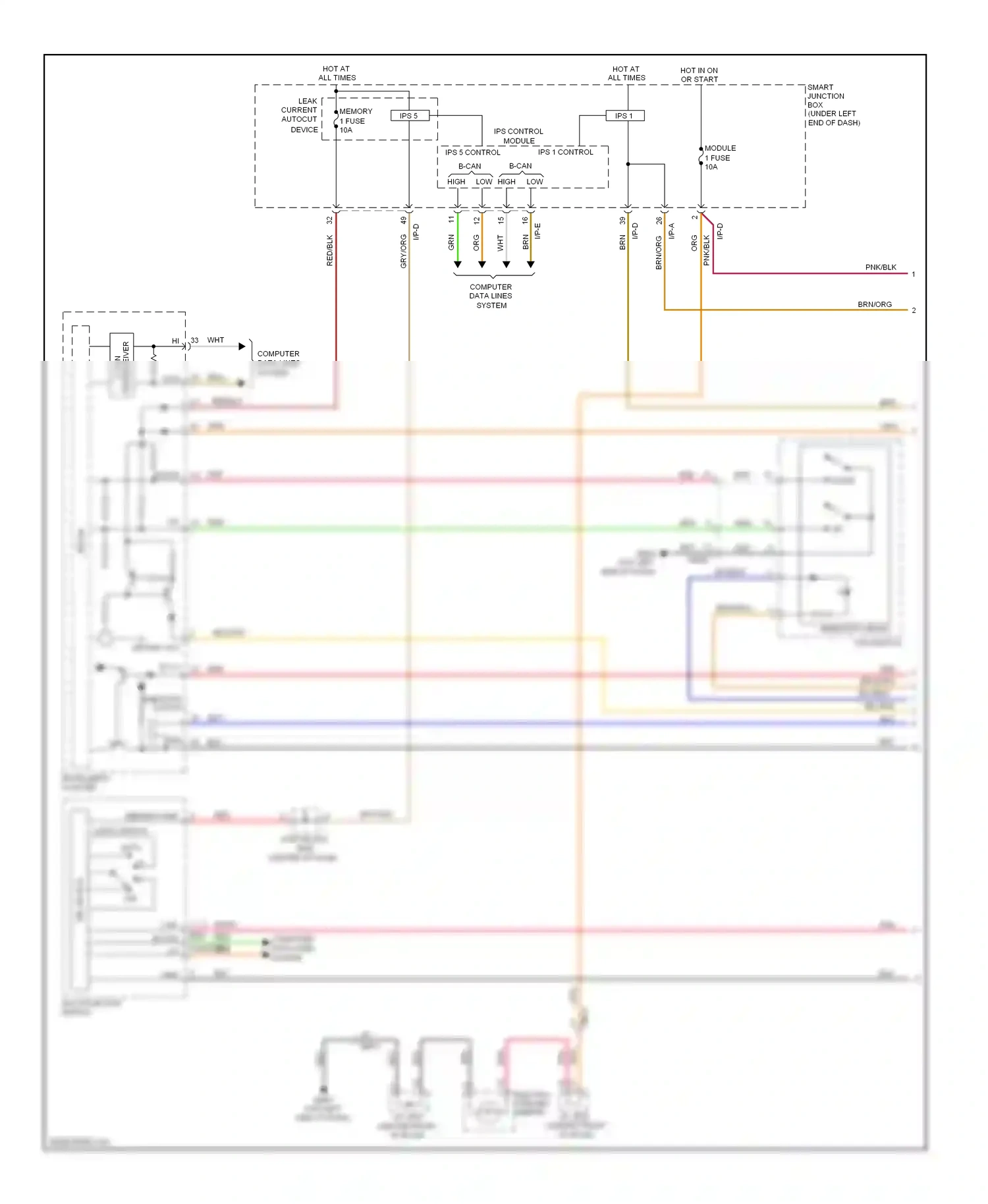 Wiring diagram ips 5 for Hyundai Azera II (2011-2014) (4 of 9)