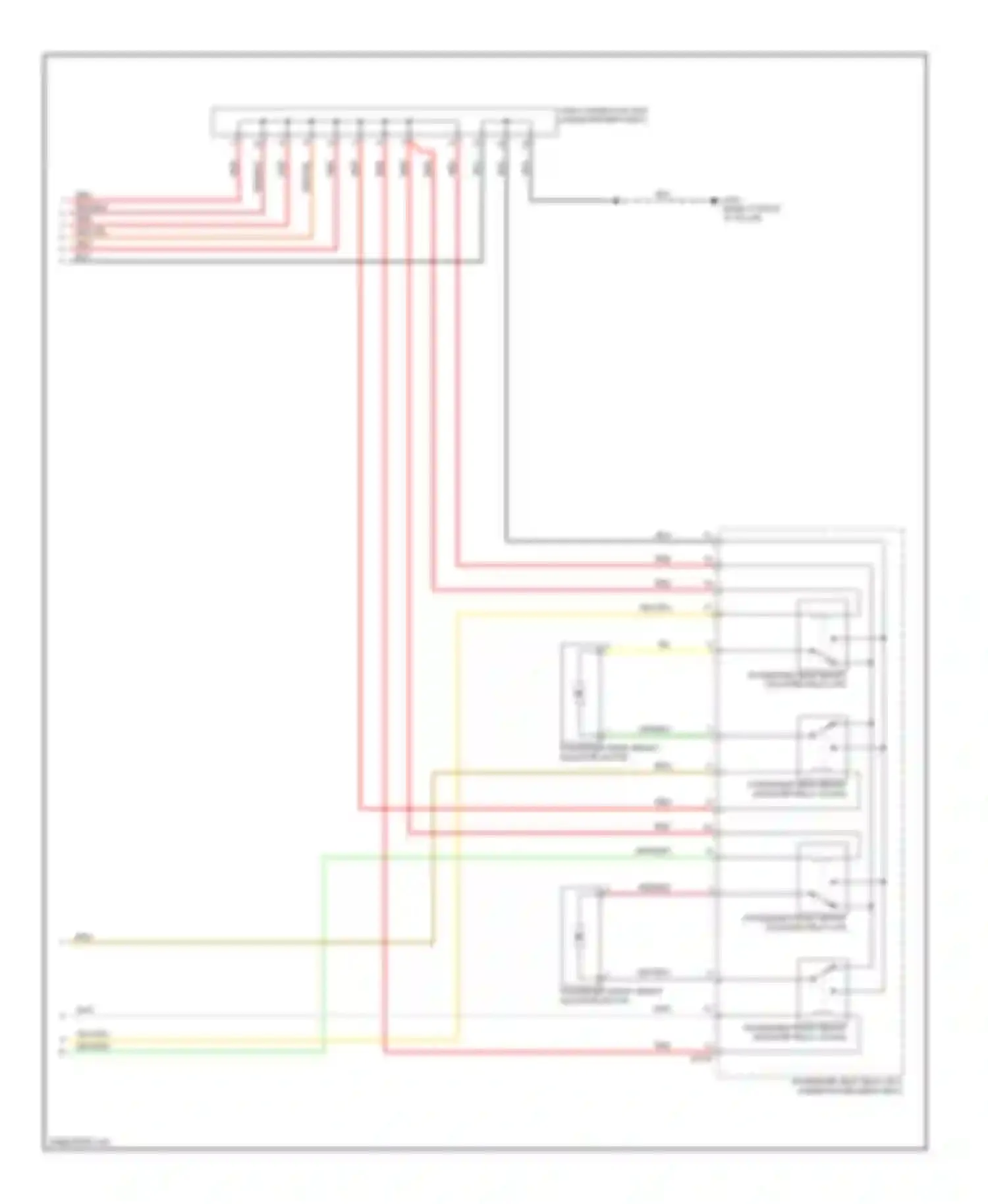 Wiring diagram passenger front height adjuster motor for Hyundai Azera II (2011-2014) (1 of 1)