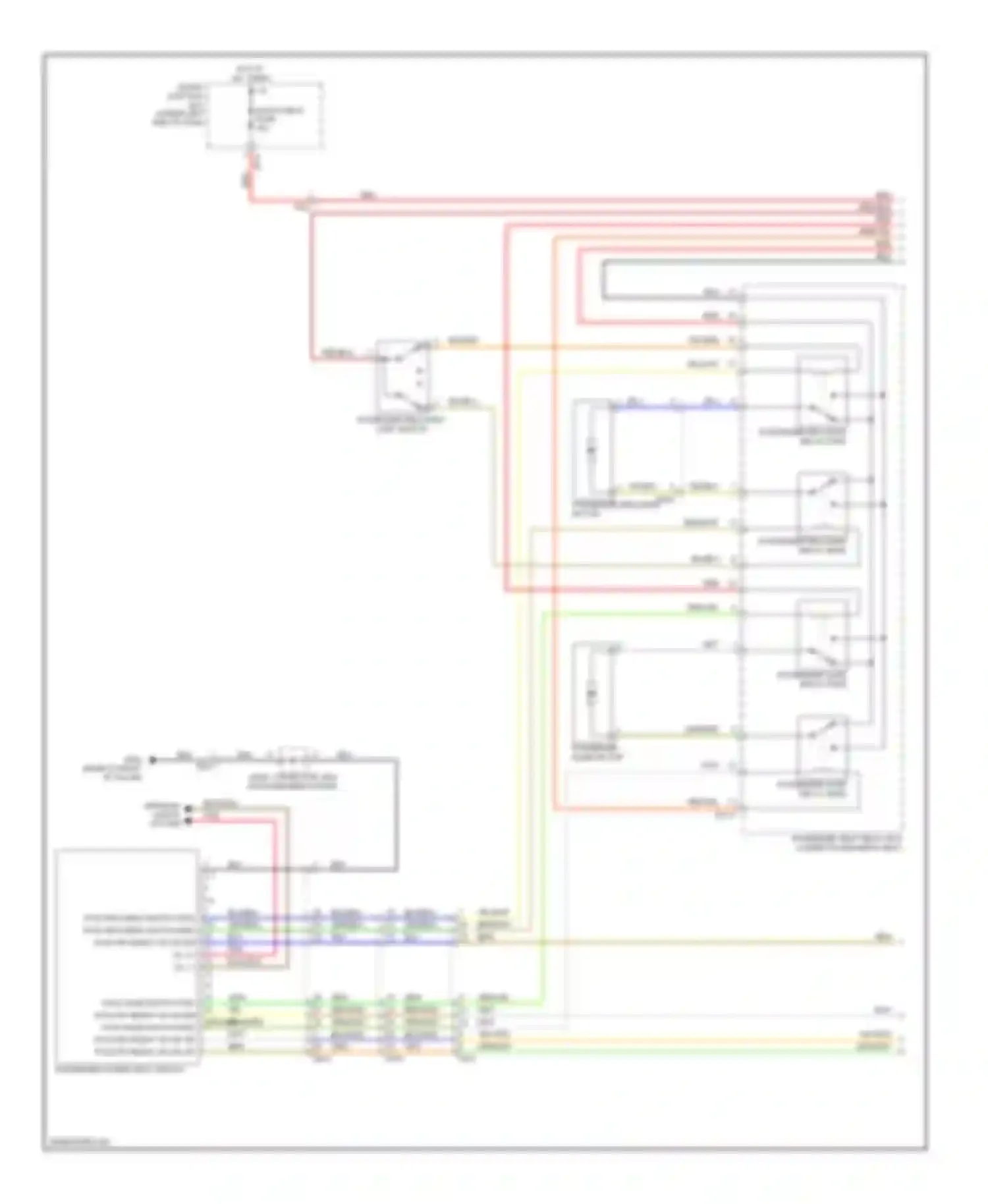 Wiring diagram passenger reclining limit switch for Hyundai Azera II (2011-2014) (1 of 2)