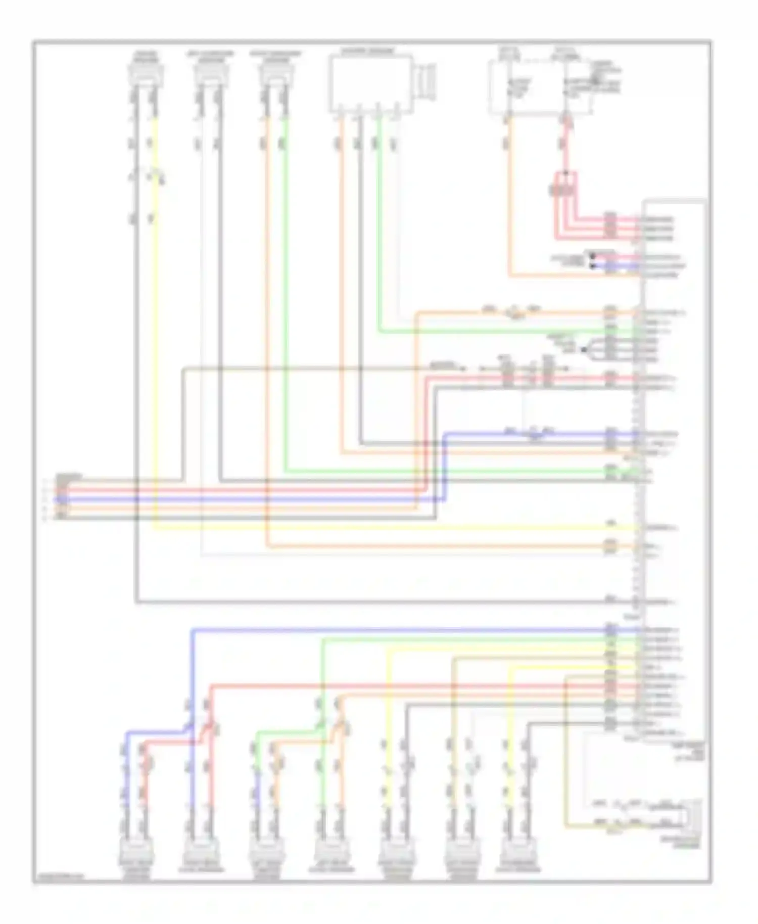 Wiring diagram right front midrange speaker for Hyundai Azera II (2011-2014) (1 of 2)