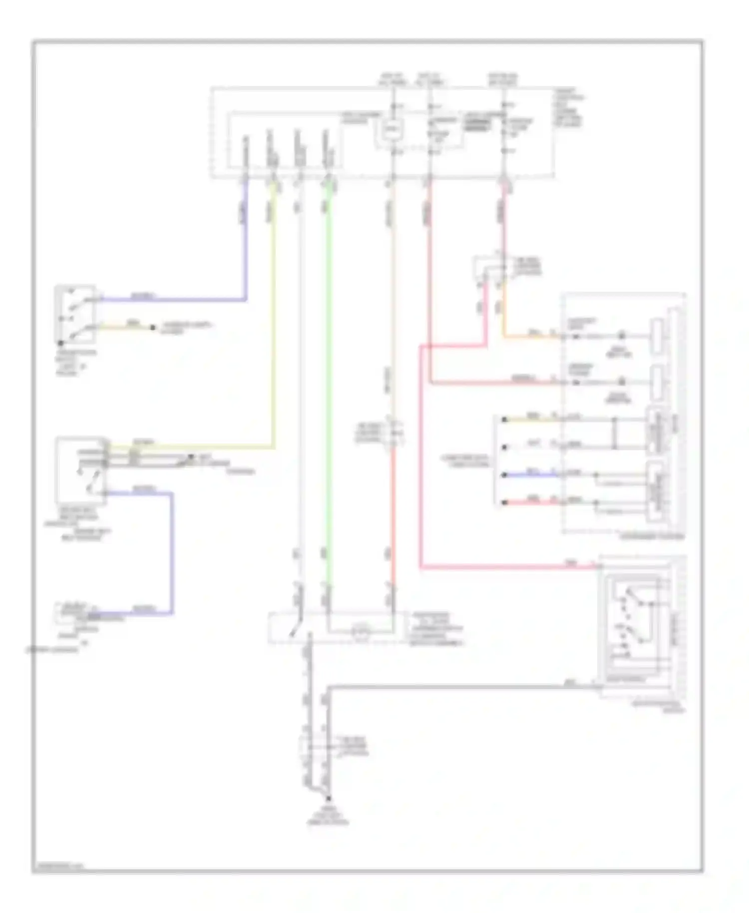 Wiring diagram warning switch for Hyundai Azera II (2011-2014) (1 of 1)