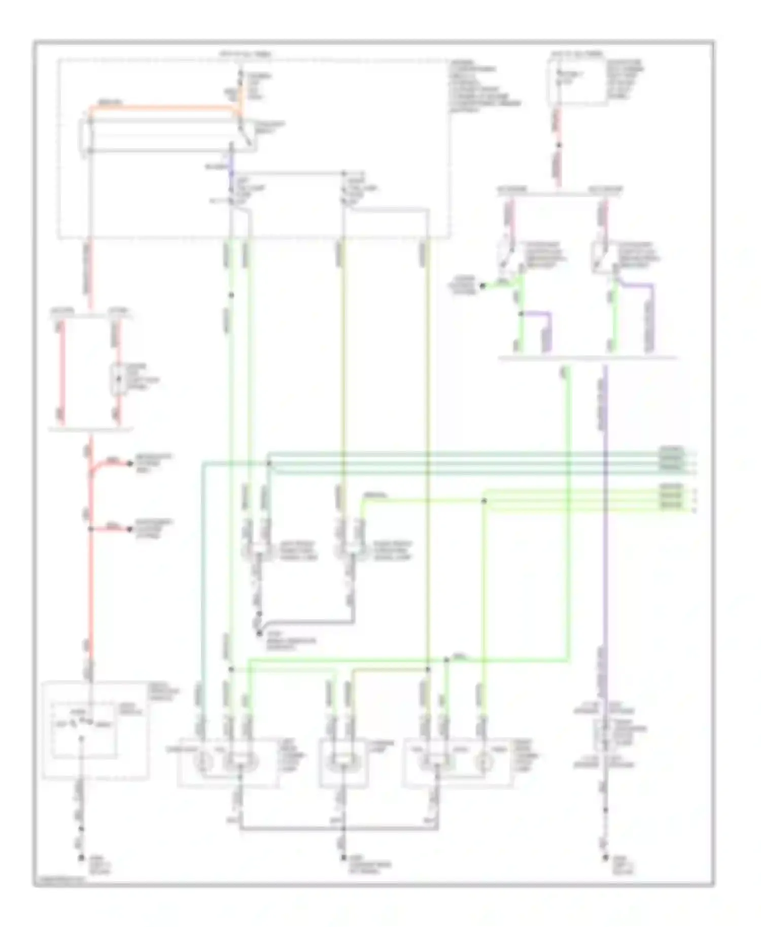 Elantra Hyundai II facelift (1998-2000): Exterior lamps circuit, sedan (1 of 2)