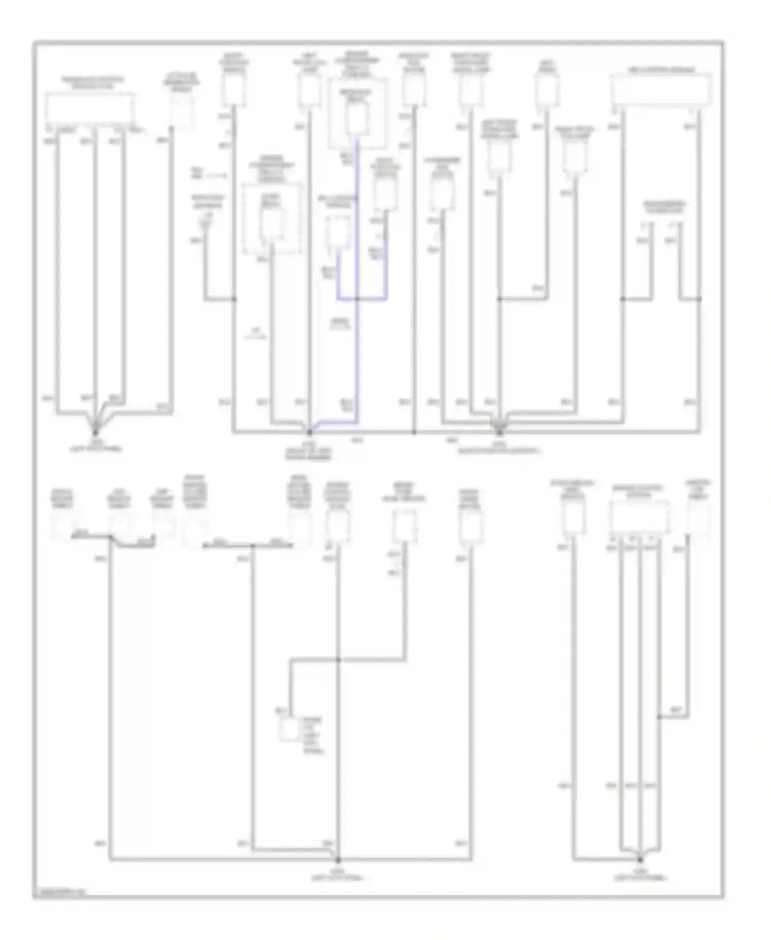 Elantra Hyundai II facelift (1998-2000): Ground distribution circuit (3 of 3)