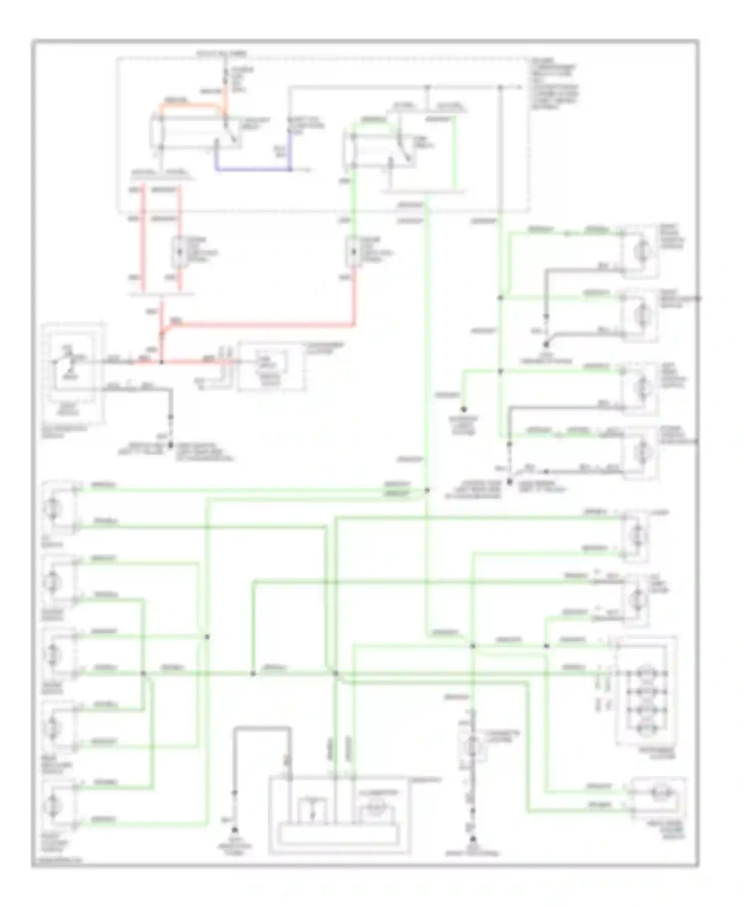 Elantra Hyundai II facelift (1998-2000): Instrument illumination circuit