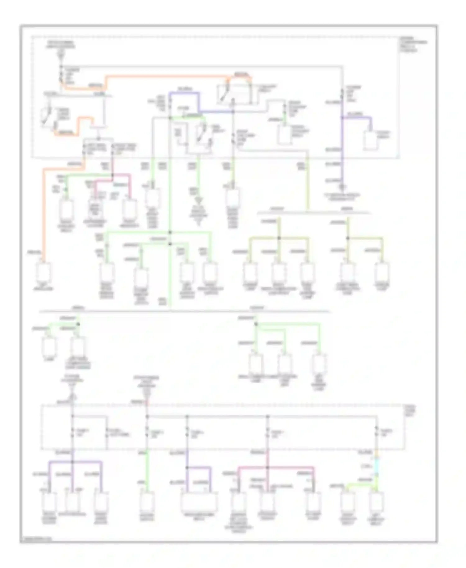 Elantra Hyundai II facelift (1998-2000): Power distribution circuit (2 of 4)