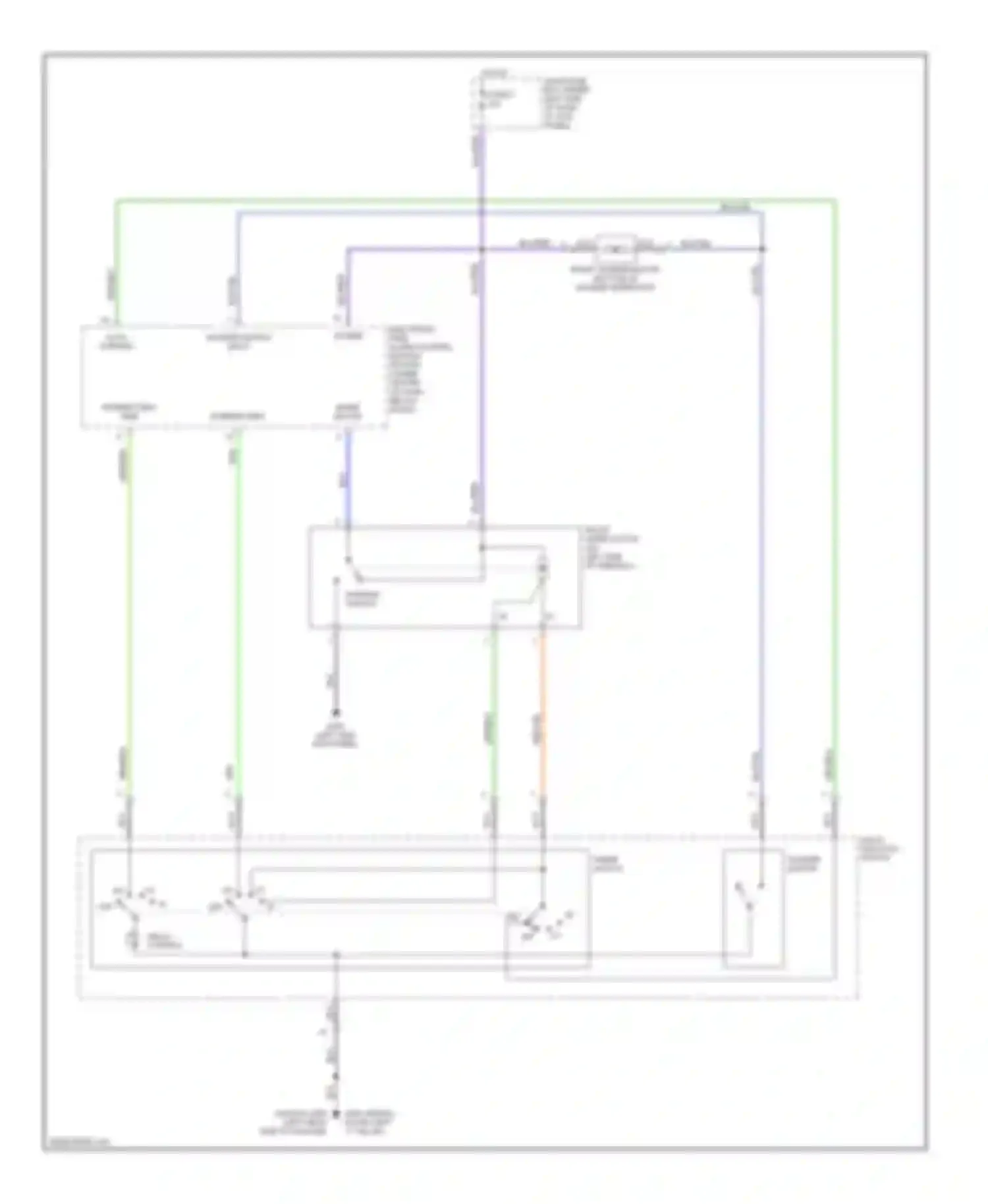 Elantra Hyundai II facelift (1998-2000): Front wiper/washer circuit