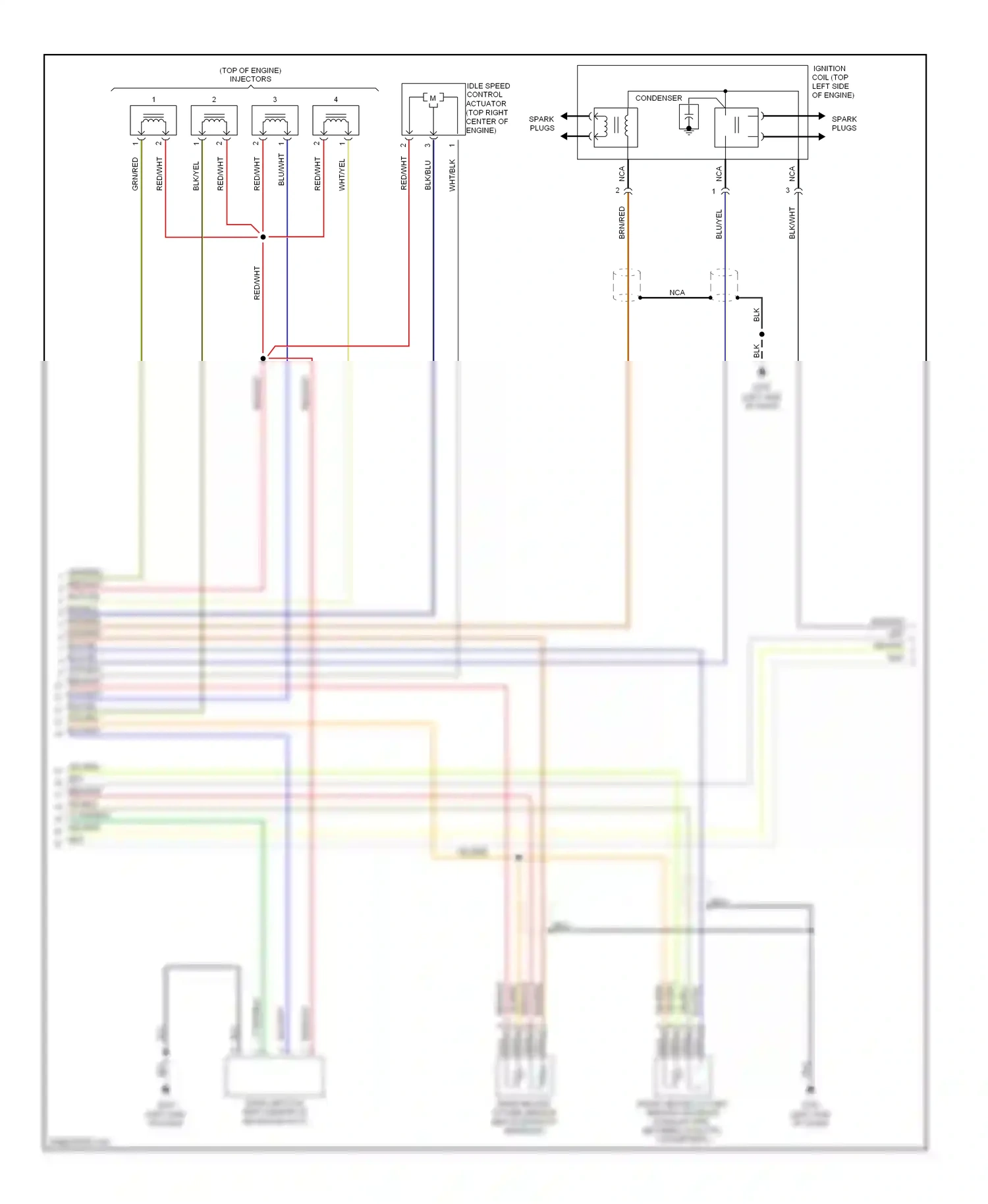 Wiring diagram idle speed control for Hyundai Elantra II facelift (1998-2000) (1 of 1)