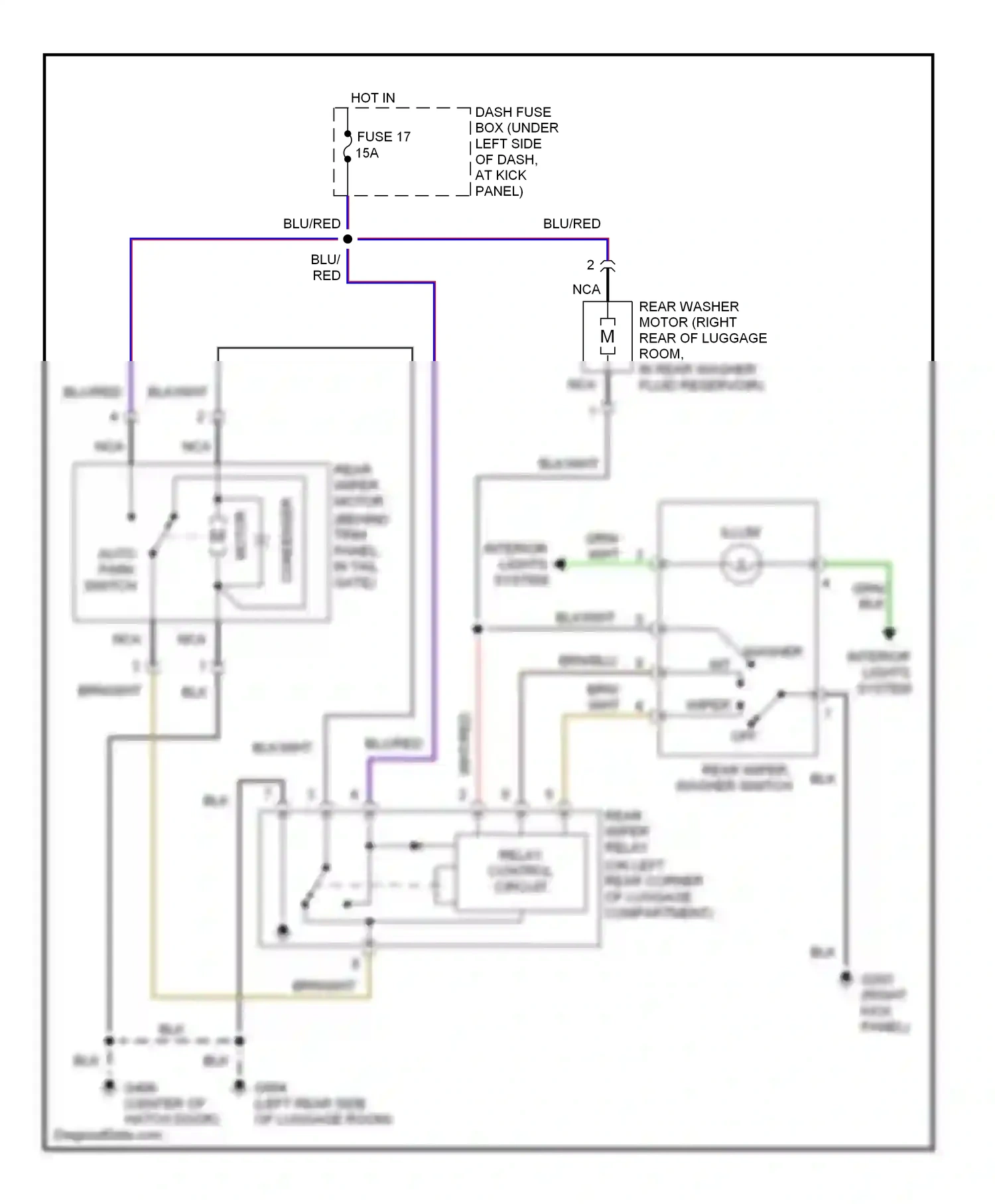 Wiring diagram nca for Hyundai Elantra II facelift (1998-2000) (33 of 37)