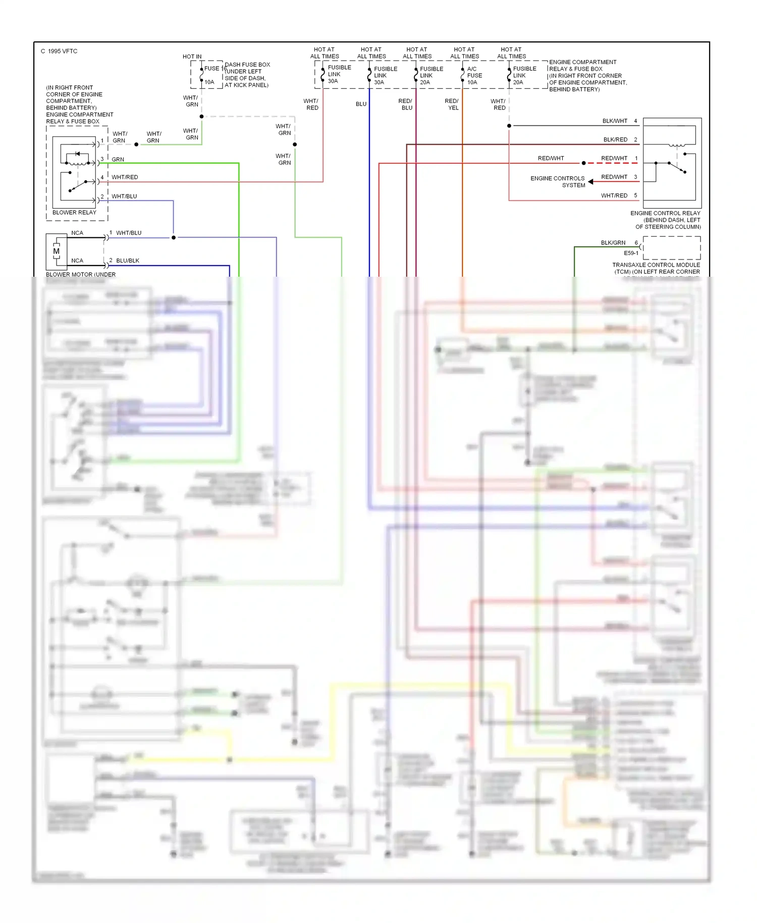 Wiring diagram nca for Hyundai Elantra II facelift (1998-2000) (8 of 37)
