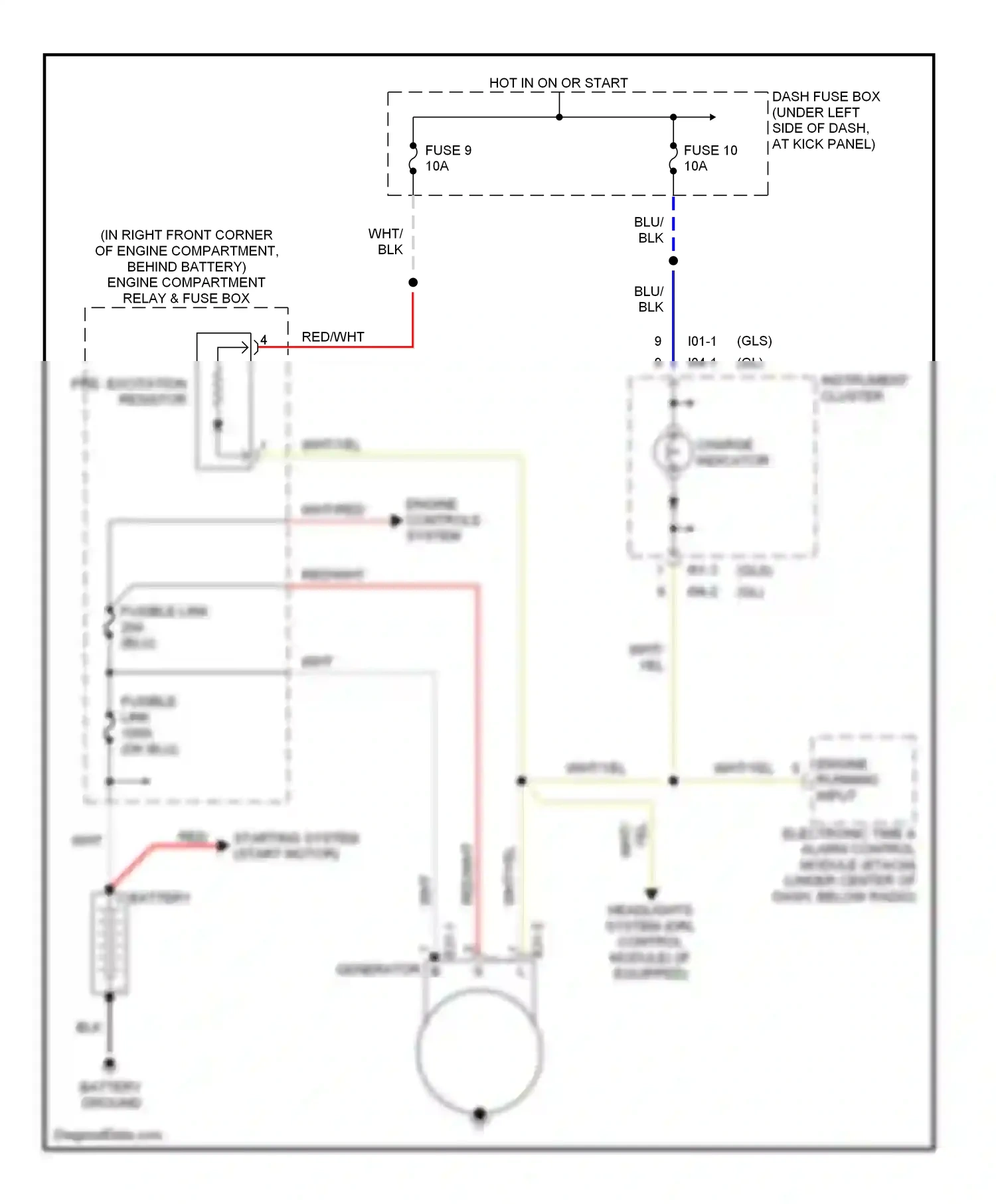 Wiring diagram red for Hyundai Elantra II facelift (1998-2000) (22 of 32)