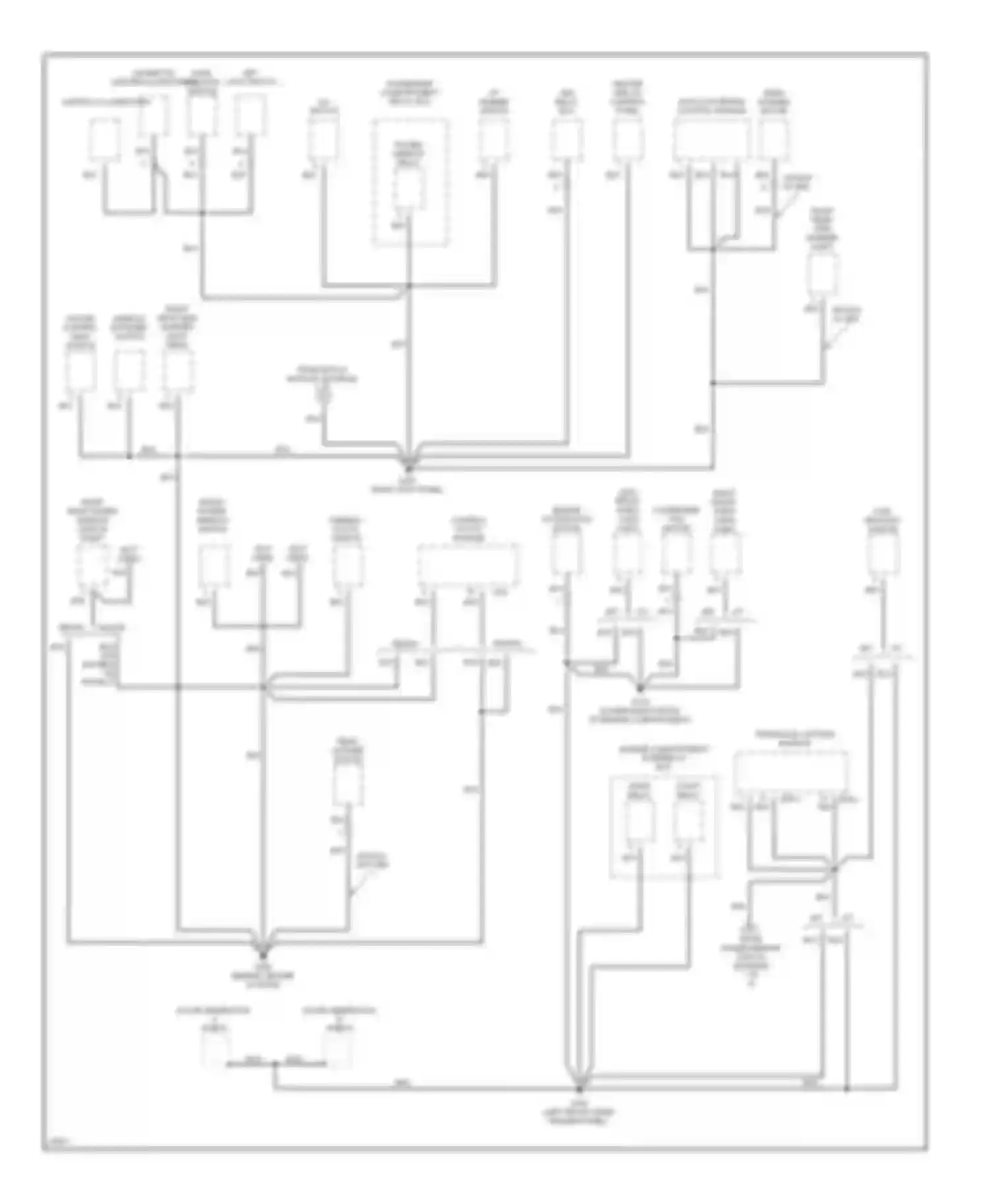 Elantra Hyundai II (1995-1998): Ground distribution circuit (3 of 4)