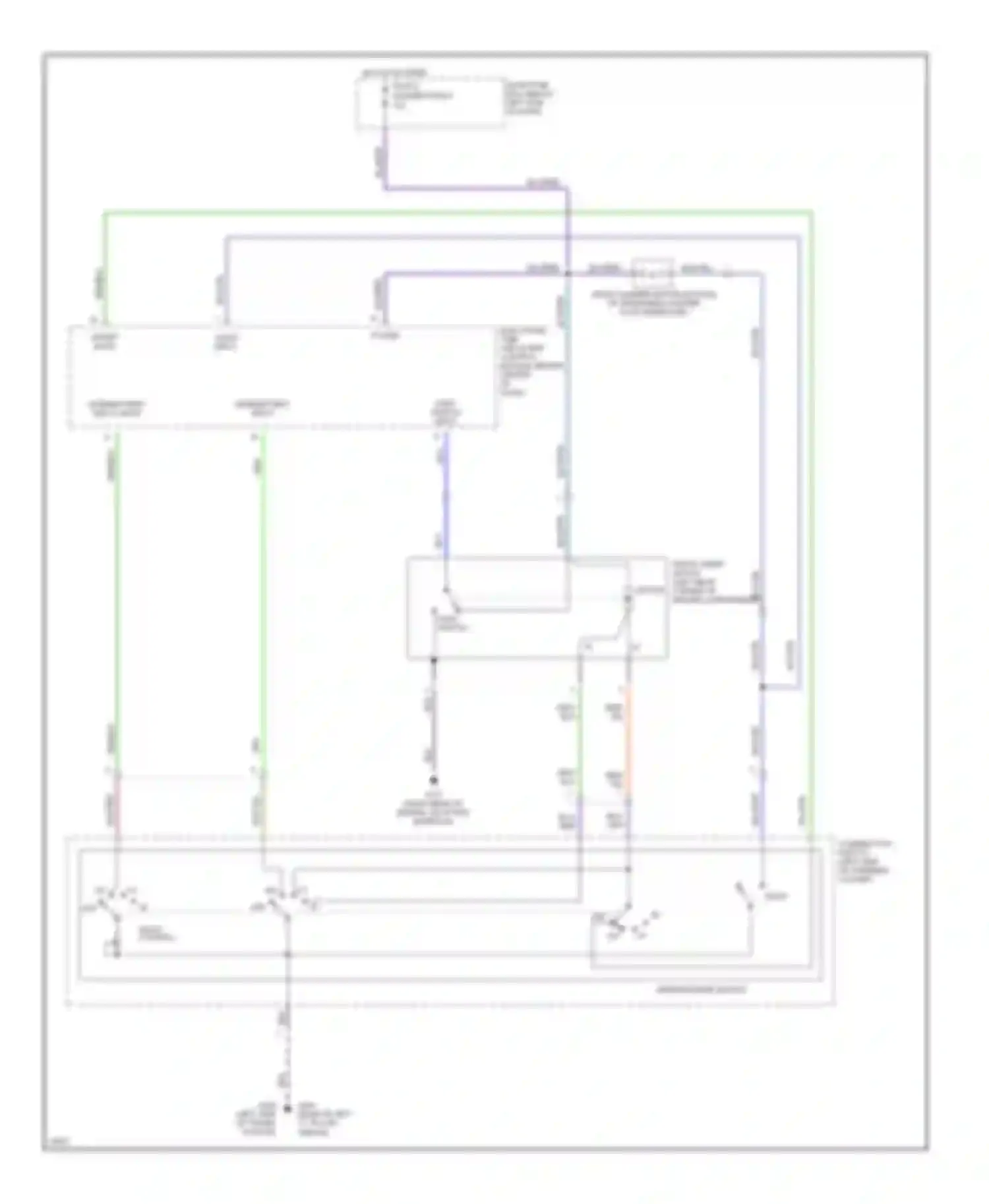 Elantra Hyundai II (1995-1998): Front wiper/washer circuit