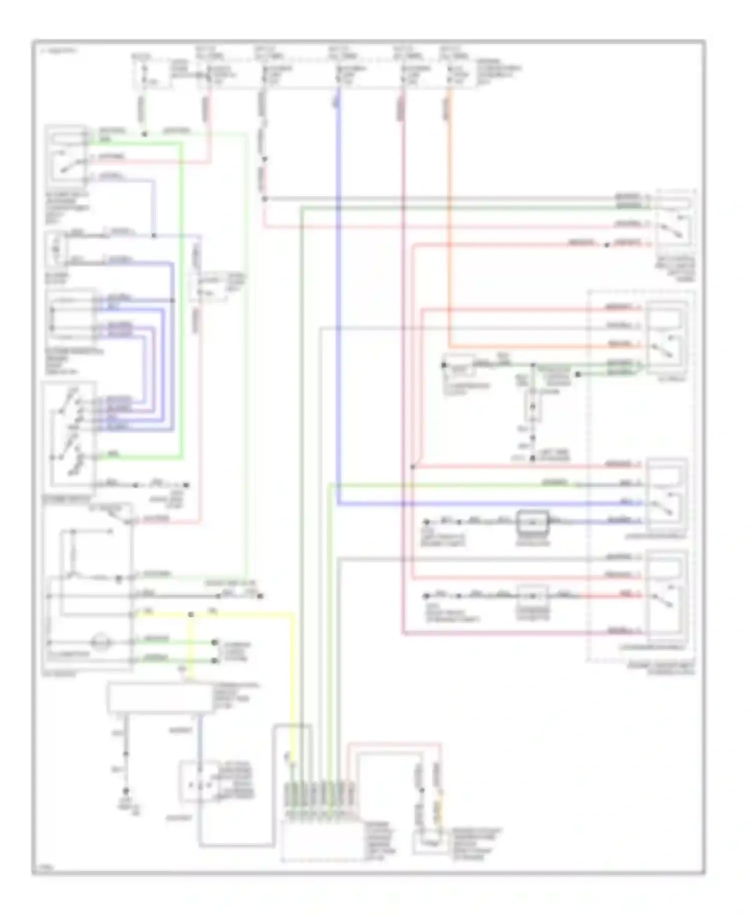 Wiring diagram a/c switch for Hyundai Elantra II (1995-1998) (1 of 6)