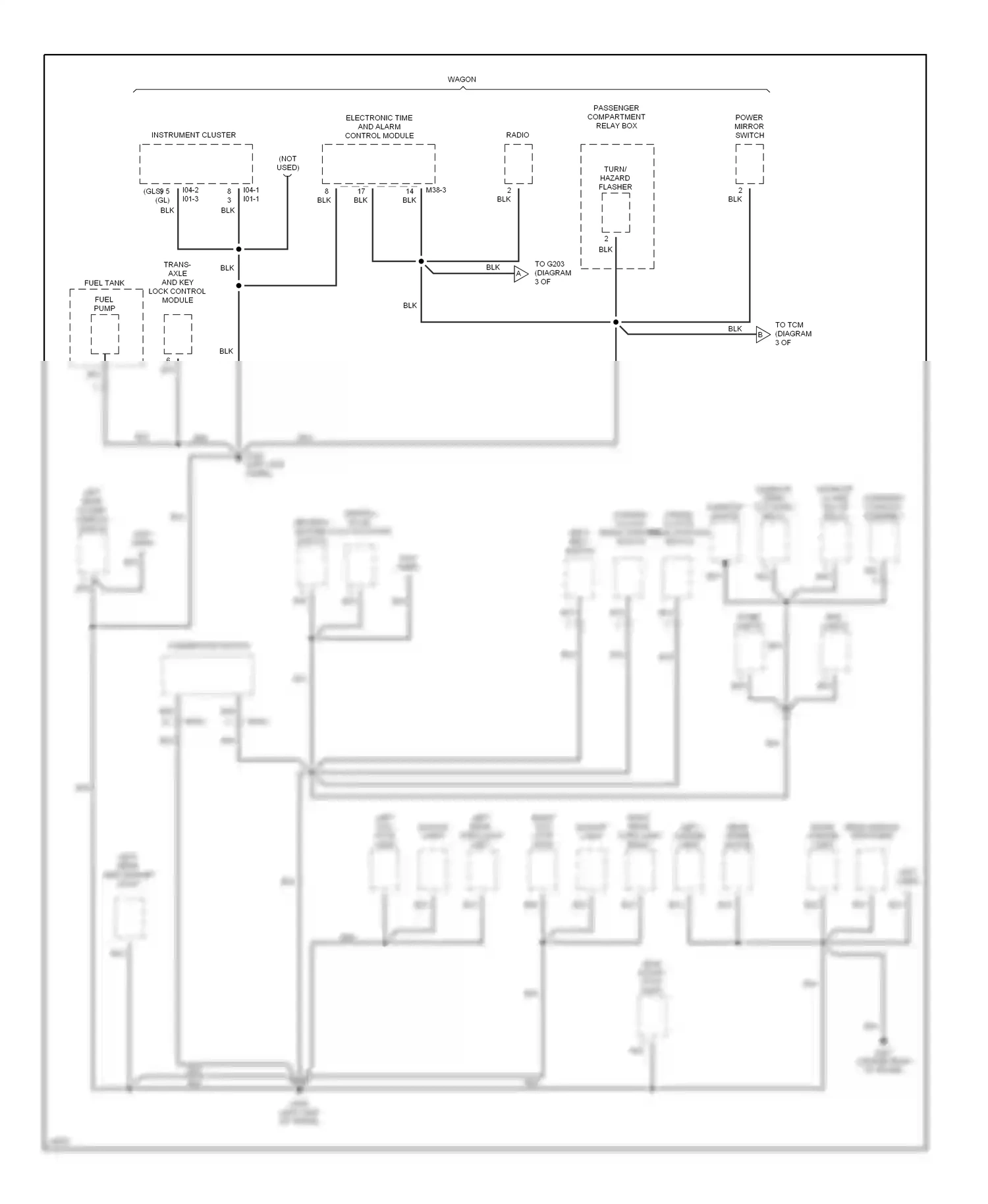 Wiring diagram driver's master switch for Hyundai Elantra II (1995-1998) (1 of 1)
