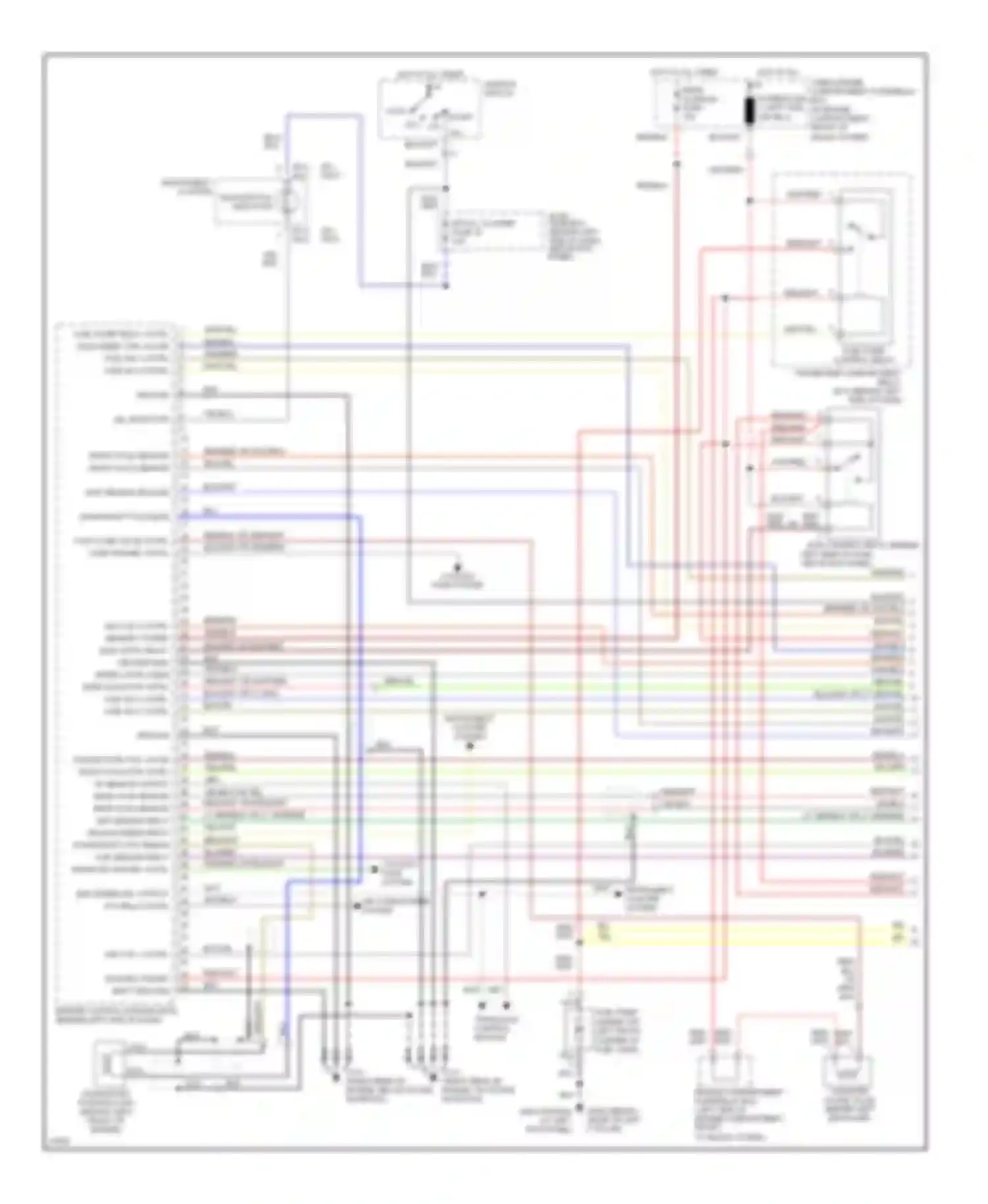 Wiring diagram instrument cluster system for Hyundai Elantra II (1995-1998) (6 of 6)